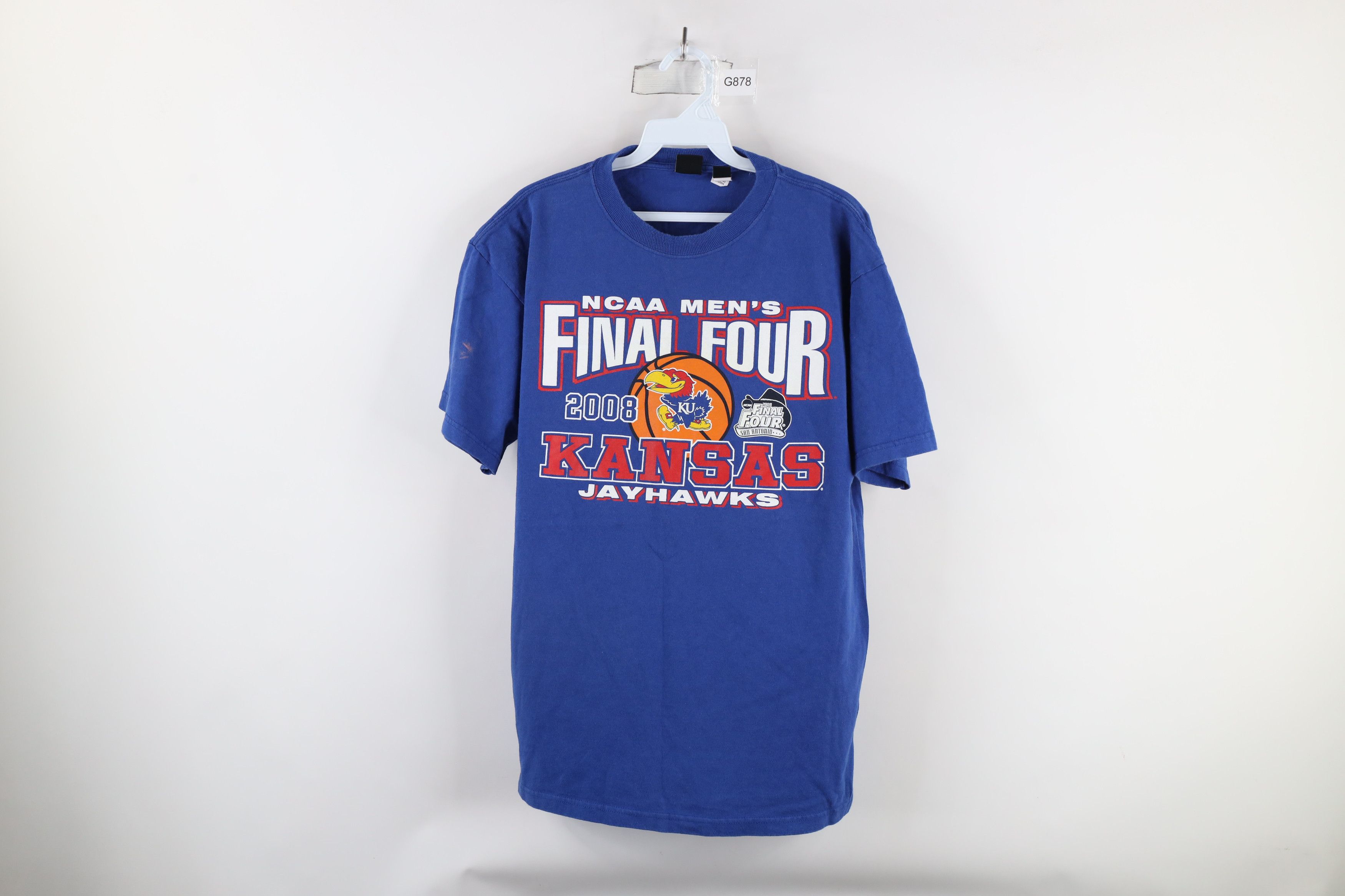 Vintage Vintage Y2K Four Kansas University Basketball T-Shirt Blue Size US L / EU 52-54 / 3 - 1 Thumbnail