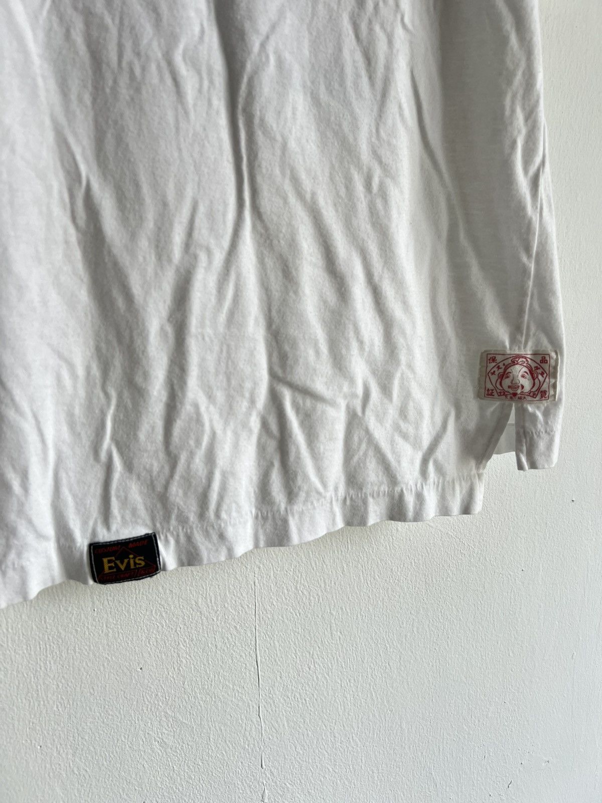 Evisu 1990s Evis Daicock Seagull Logo Double V Cropped Tee Shirt Size US S / EU 44-46 / 1 - 6 Thumbnail