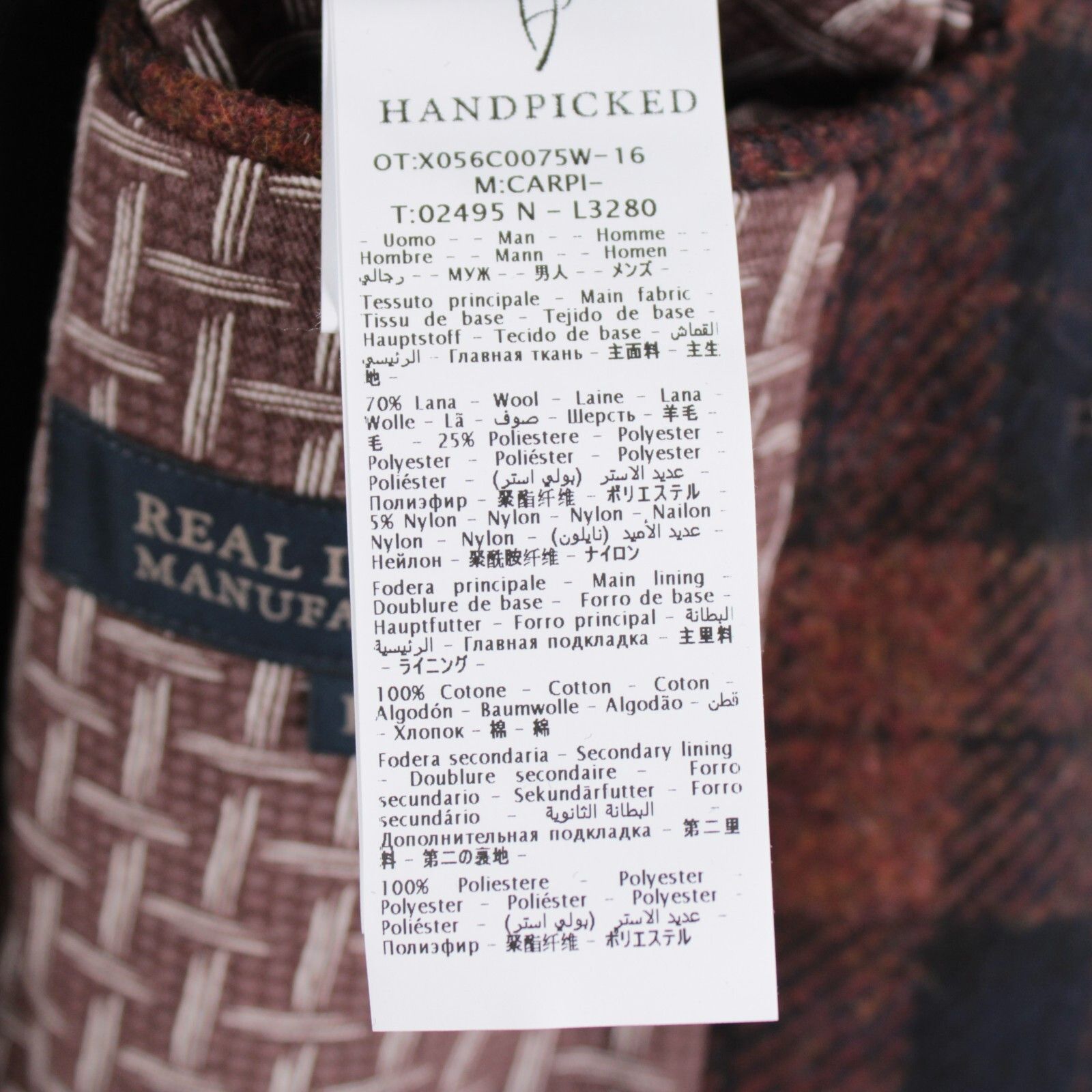 Other Handpicked Jacket Size L US In Brown Wool Blend Size US L / EU 52-54 / 3 - 9 Thumbnail