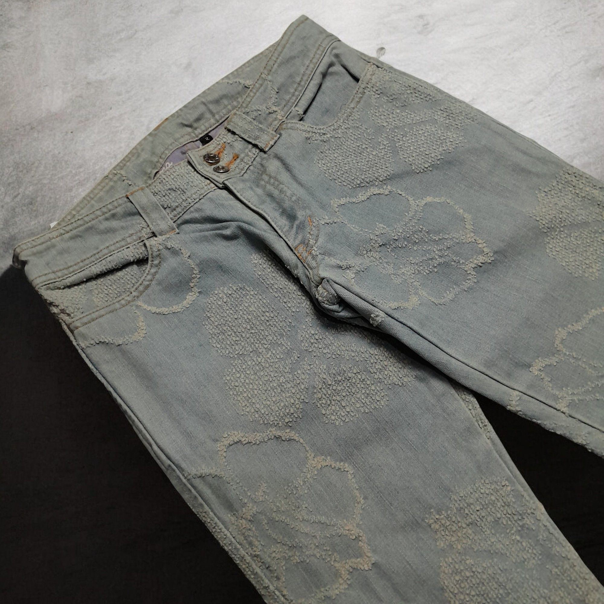 Japanese Brand × Tornado Mart Alba Rosa Pattern Flare Jeans Size US 30 / EU 46 - 3 Thumbnail