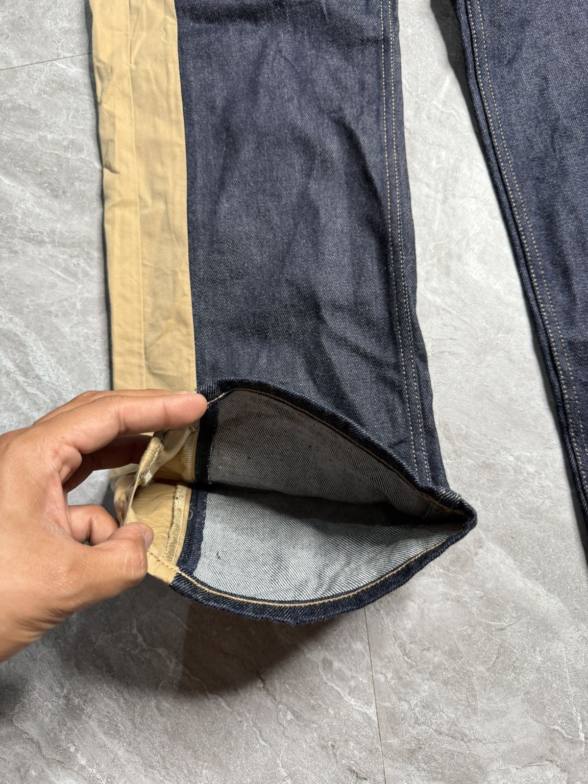Alexander McQueen Alexander Mcqueen F/W 19 Hybrid Blue Gabardine Panel Jeans Size US 32 / EU 48 - 9 Thumbnail