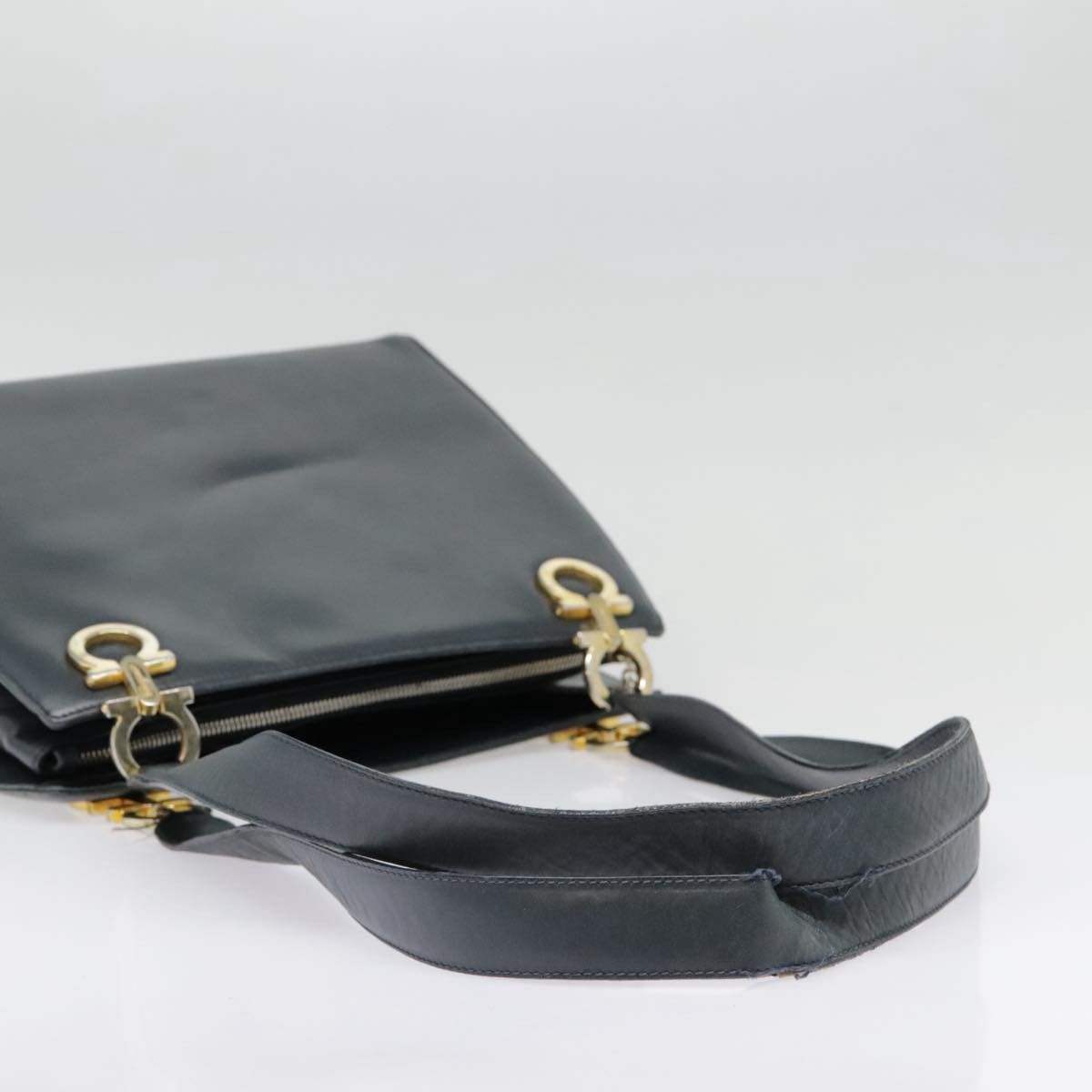 Salvatore Ferragamo Salvatore Ferragamo Gancini Tote Bag Leather Black Gold Size ONE SIZE - 7 Thumbnail