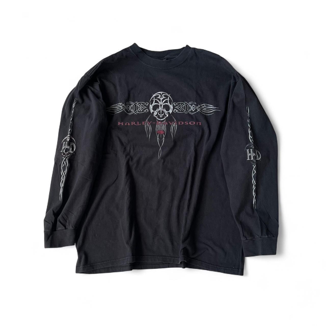 Harley Davidson ★ Y2k Harley Davidson Tribal Graphic cotton Long sleeve Size US XL / EU 56 / 4 - 1 Thumbnail