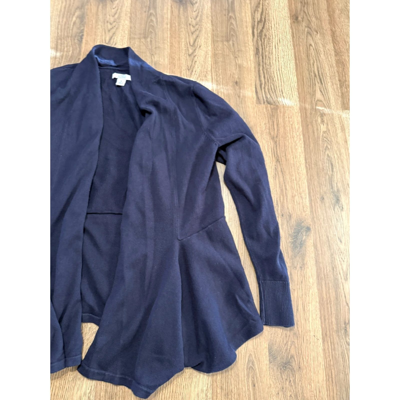 Croft & Barrow Croft & Barrow Cardigan Sweater Women's Medium Navy Blue Open Long Sleeve Casual Knit Regular Open Cardigan Size M / US 6-8 / IT 42-44 - 4 Thumbnail