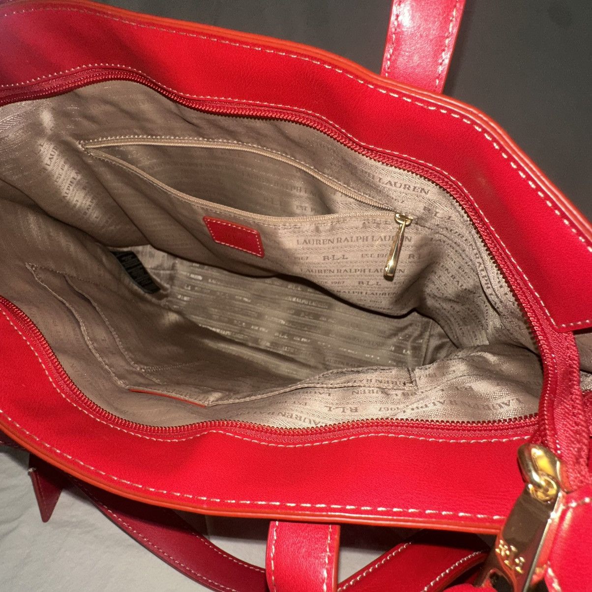 Lauren Ralph Lauren Lauren Ralph Lauren Large Newbury Saffiano RLL leather purse Size ONE SIZE - 4 Thumbnail