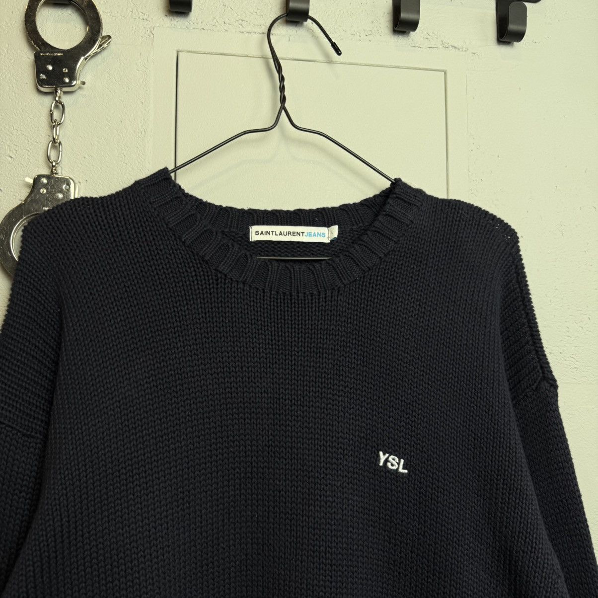Saint Laurent Paris Vintage Yves Saint Lauren Jeans Sweater Y2K Size US L / EU 52-54 / 3 - 2 Thumbnail