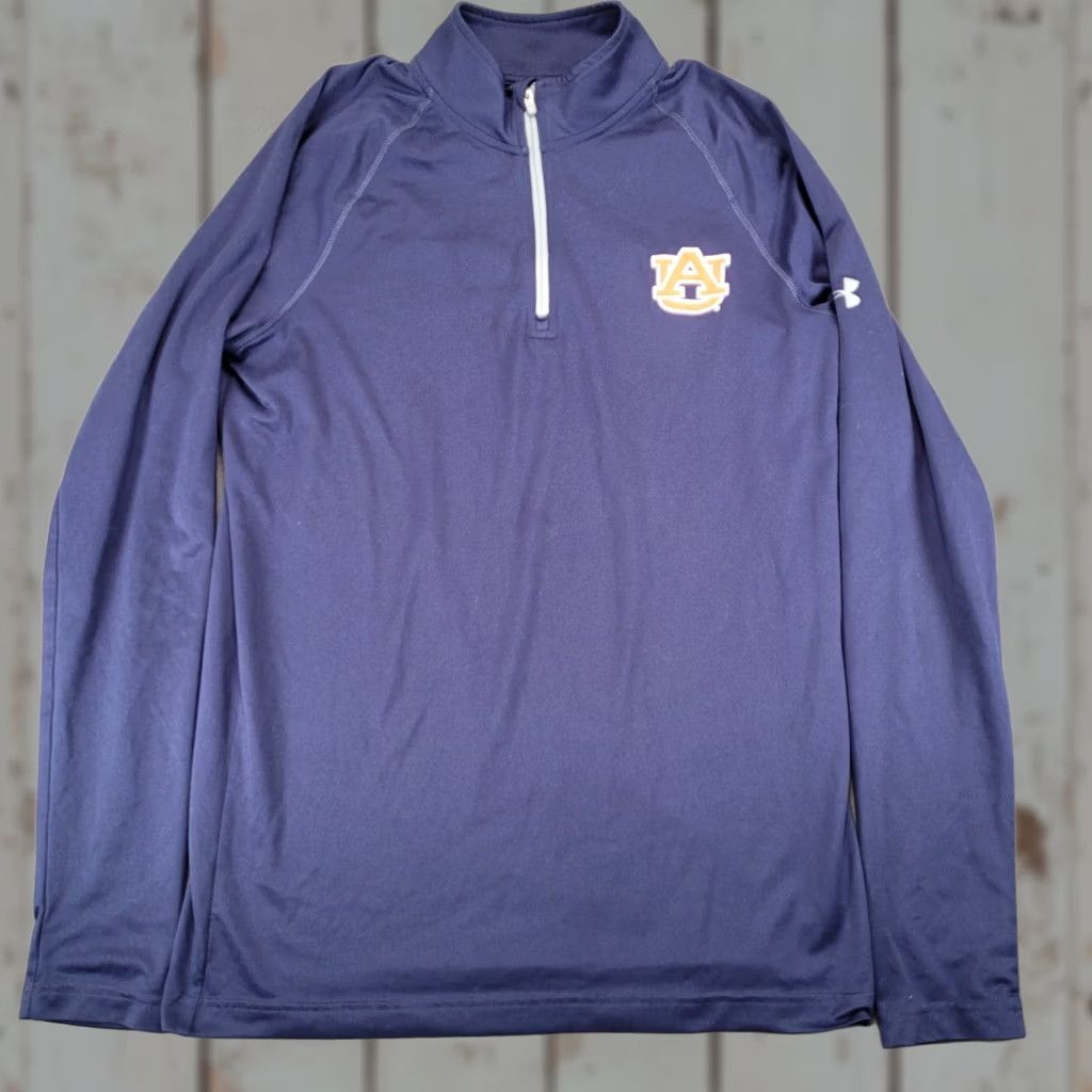 Under Armour Under Armour Auburn Tigers HeatGear Mens Small Navy 1/4 Zip Pullover Shirt Size US S / EU 44-46 / 1 - 1 Thumbnail