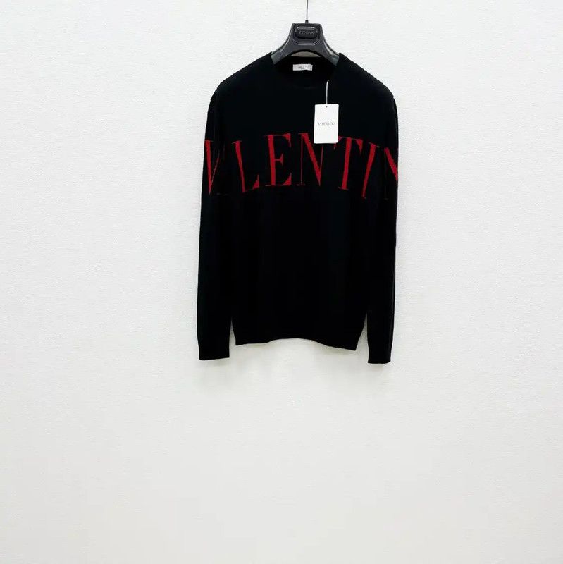 Valentino Valentino Black Cashmere Long Sleeve Sweater 0089 Size US XL / EU 56 / 4 - 1 Thumbnail