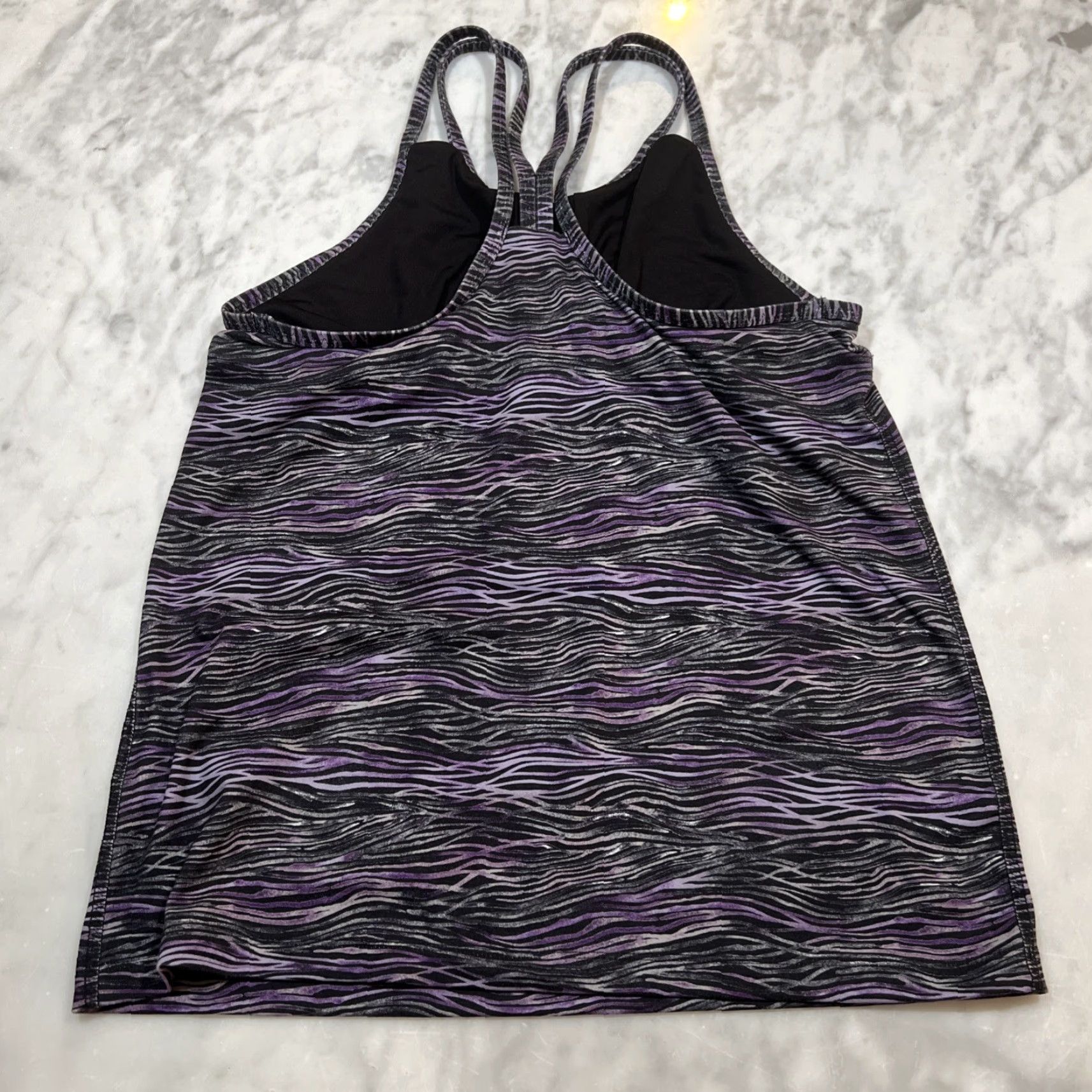 Patagonia Patagonia Strappy Tank Top Women’s S Athletic Yoga Striped Purple (Pullover) Size S / US 4 / IT 40 - 4 Thumbnail
