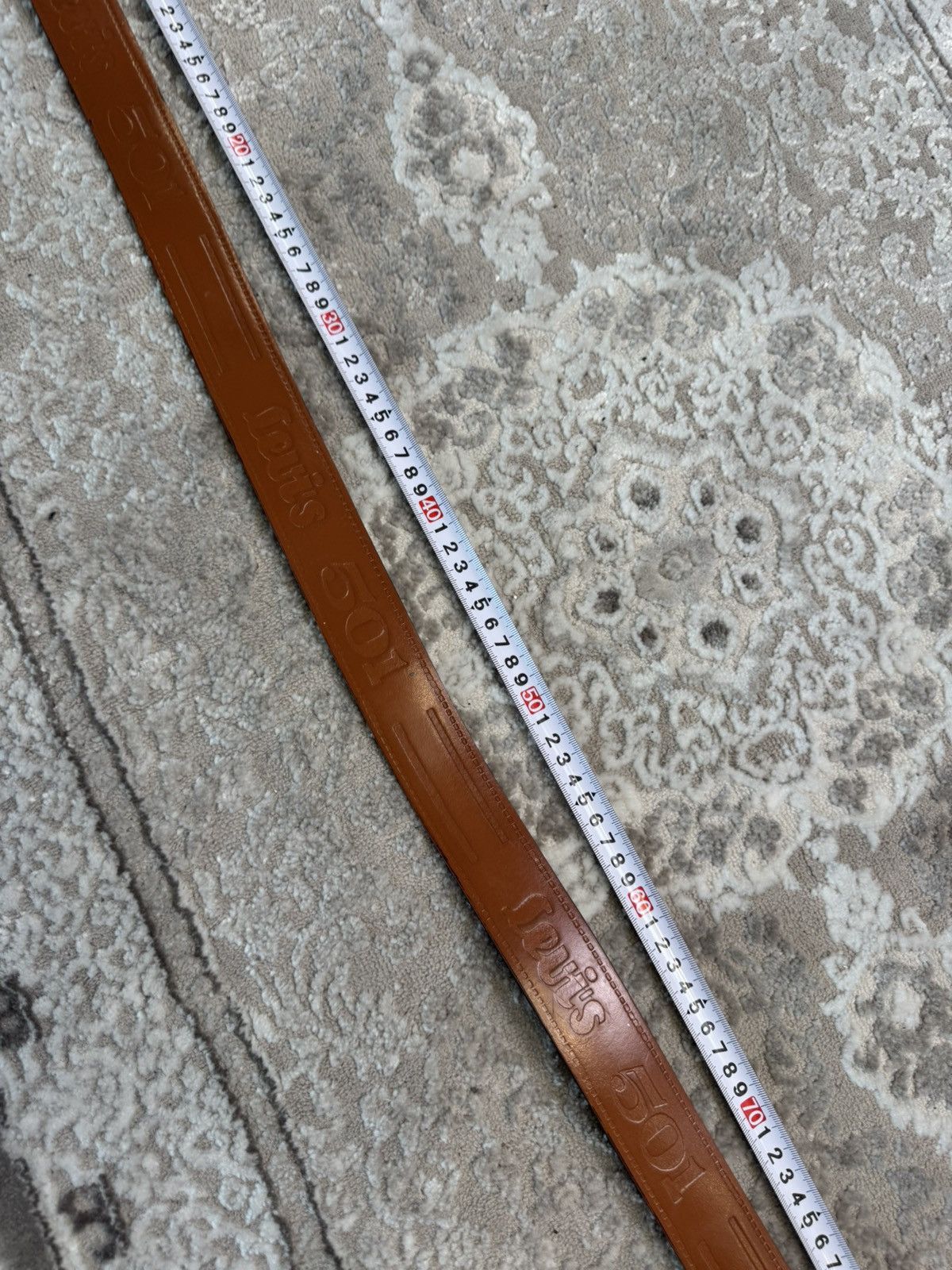 Levi's Vintage Levis 501 Belt Brown Leather Y2K Size ONE SIZE - 4 Thumbnail