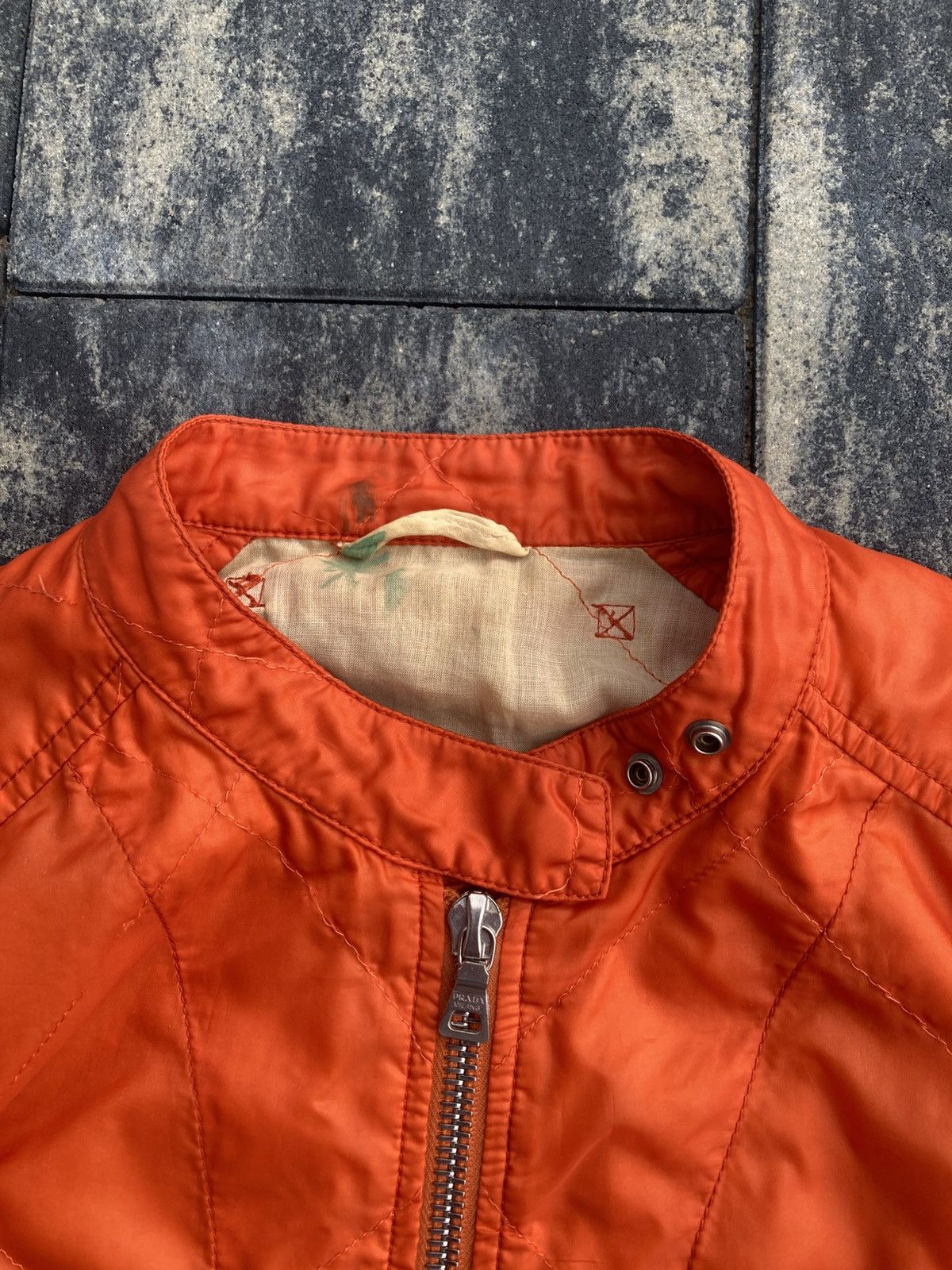 Prada Vintage Prada Orange Windbreaker Jacket Retro y2k Size S / US 4 / IT 40 - 5 Thumbnail