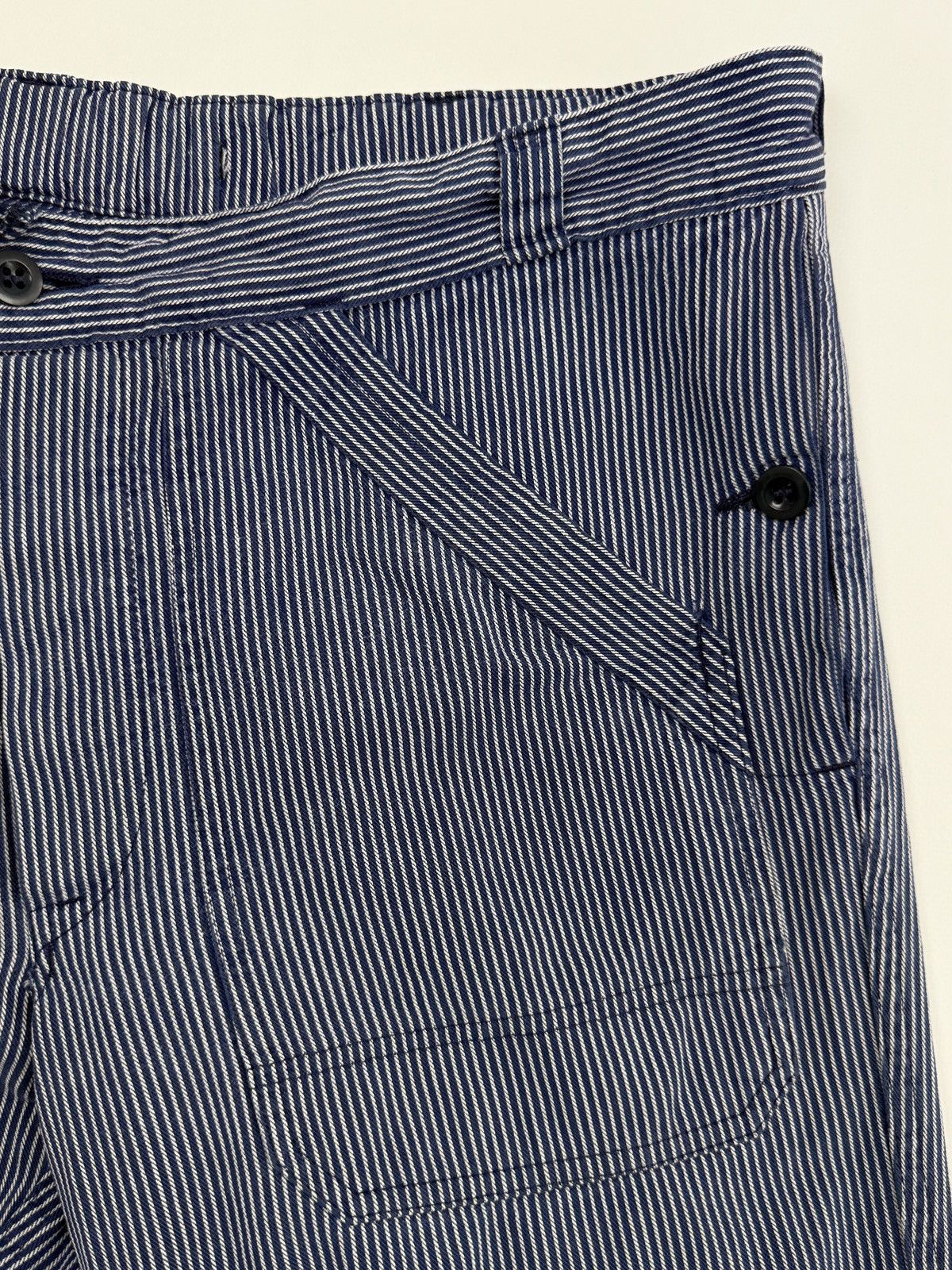 Vintage 1970’s Vintage Distressed Euro Hickory Stripe Work Pants Size US 34 / EU 50 - 3 Thumbnail