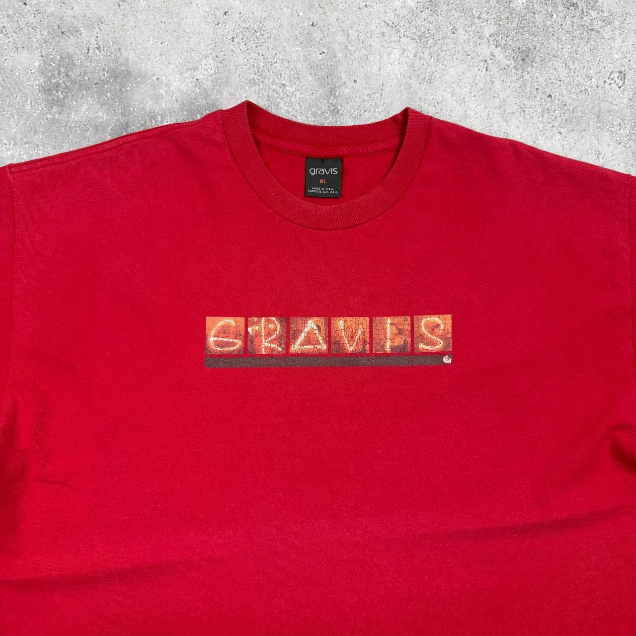Gravis Vintage 90s Gravis Skateboard Box Logo T Shirt Made In USA Size US XL / EU 56 / 4 - 2 Thumbnail