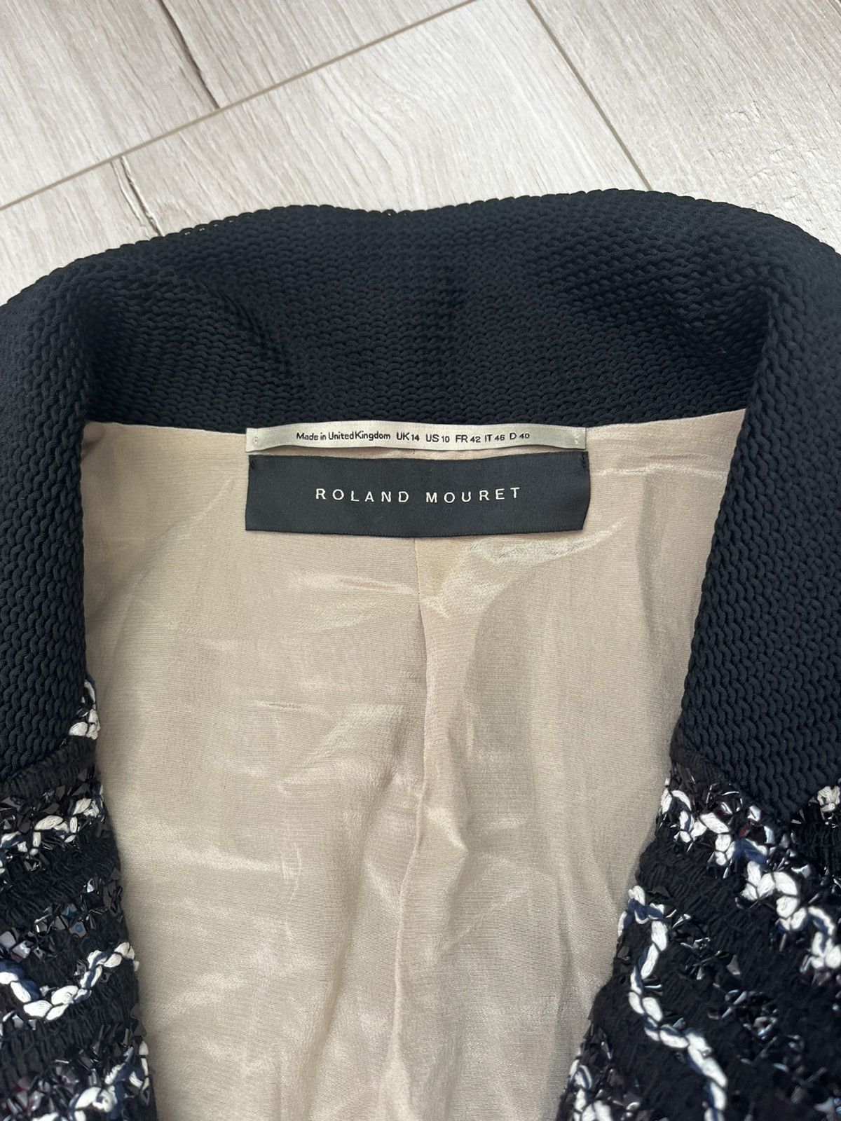 Roland Mouret Roland Mouret "Fantasy Tweed" Evening Cocktail Jacket / Coat Size L / US 10 / IT 46 - 2 Thumbnail