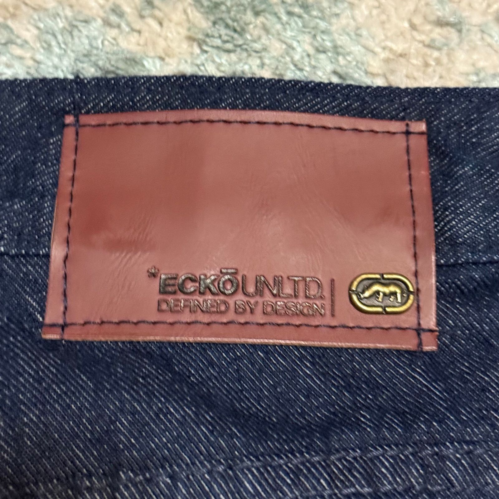 Ecko Unltd. Ecko Unltd Baggy Jean Shorts Size 42 Dark Wash Y2K Size US 42 / EU 58 - 4 Thumbnail
