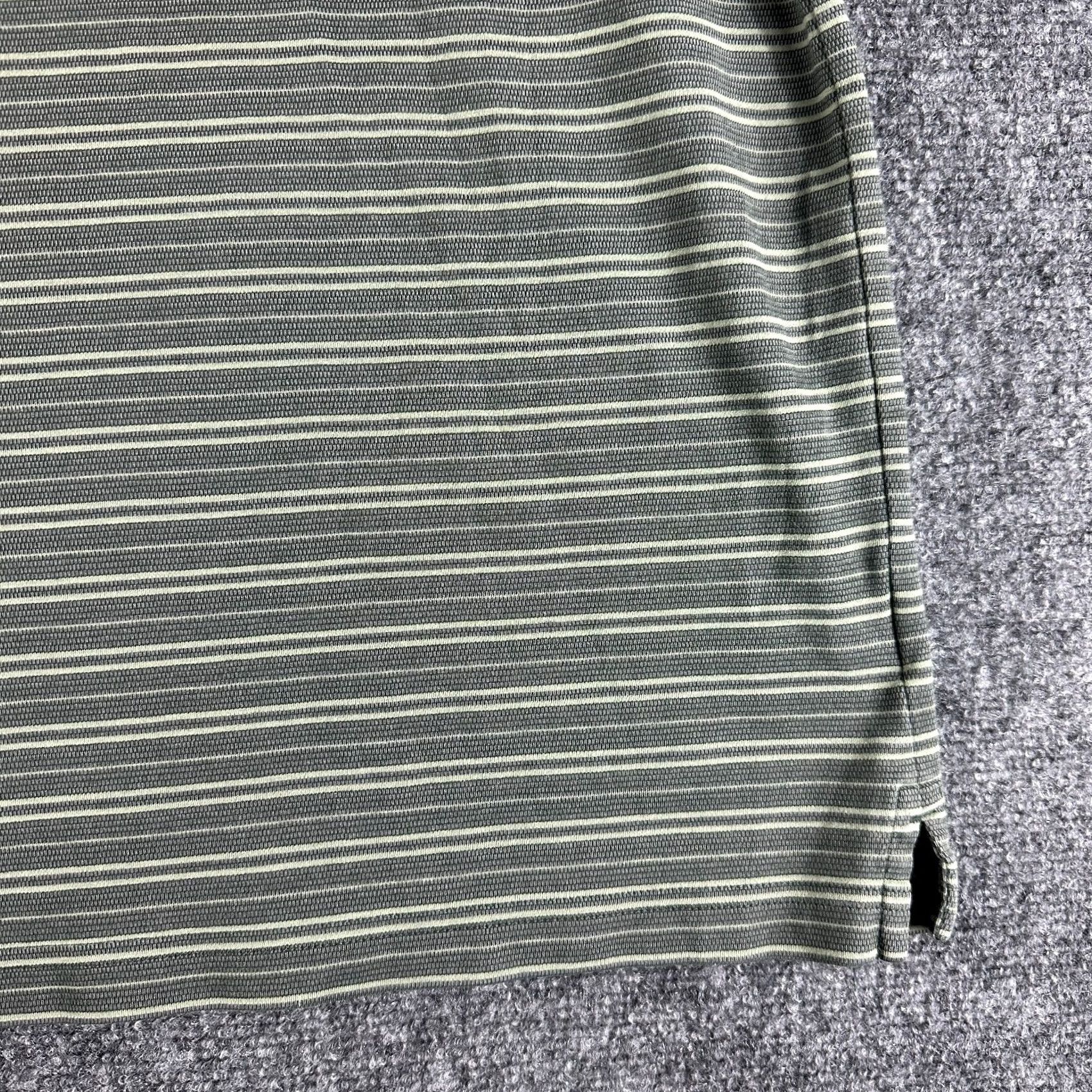 Eddie Bauer VINTAGE Eddie Bauer Polo Shirt Men XL Green Stripe Short Sleeve Button Neck FLAW Size US XL / EU 56 / 4 - 7 Thumbnail