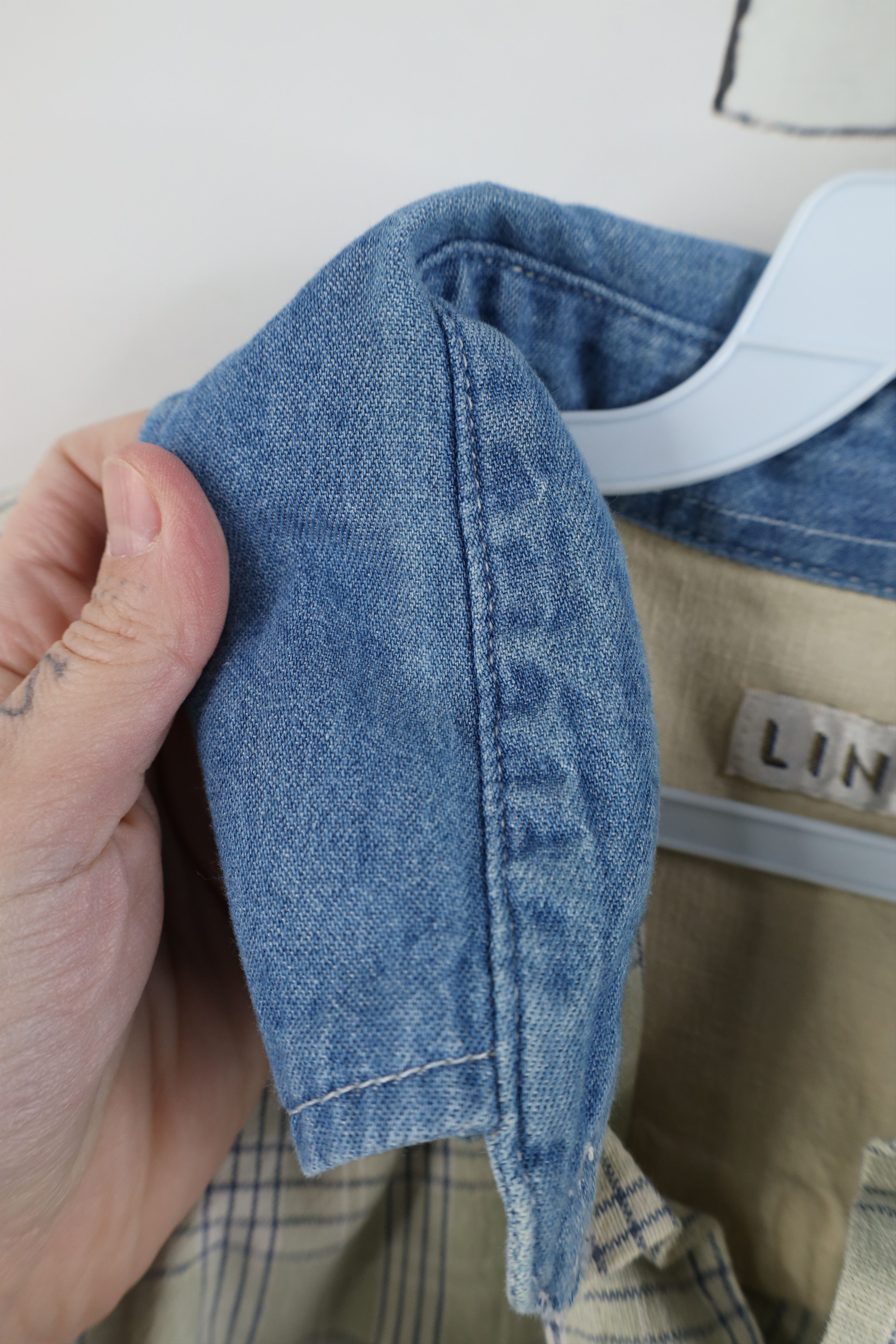 Vintage Vintage 90s Streetwear Blend Denim Collar Button Down Shirt Size US XL / EU 56 / 4 - 9 Thumbnail