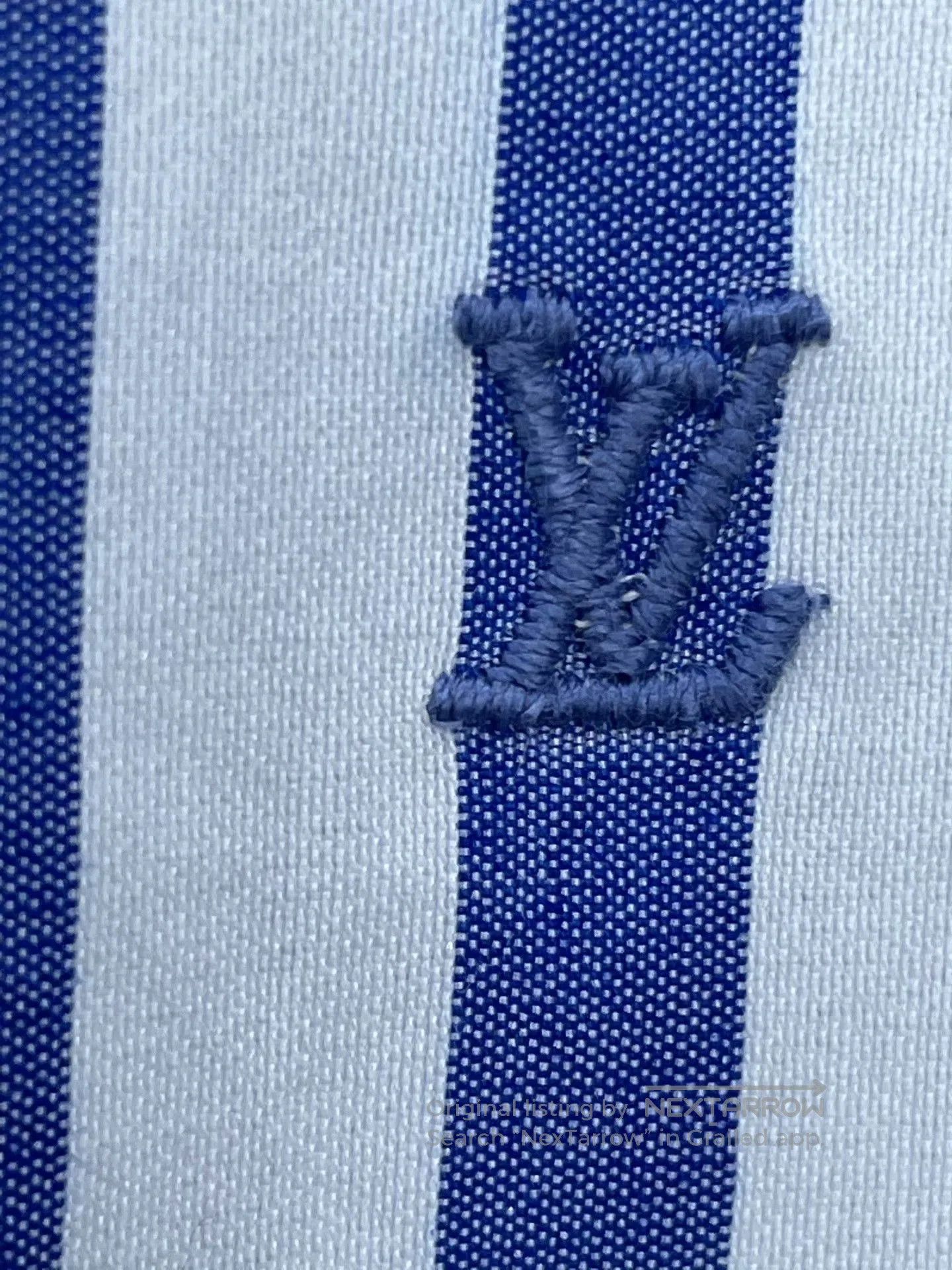 Louis Vuitton LV Blue White Stripe Sleeveless Top. Size M / US 6-8 / IT 42-44 - 5 Thumbnail