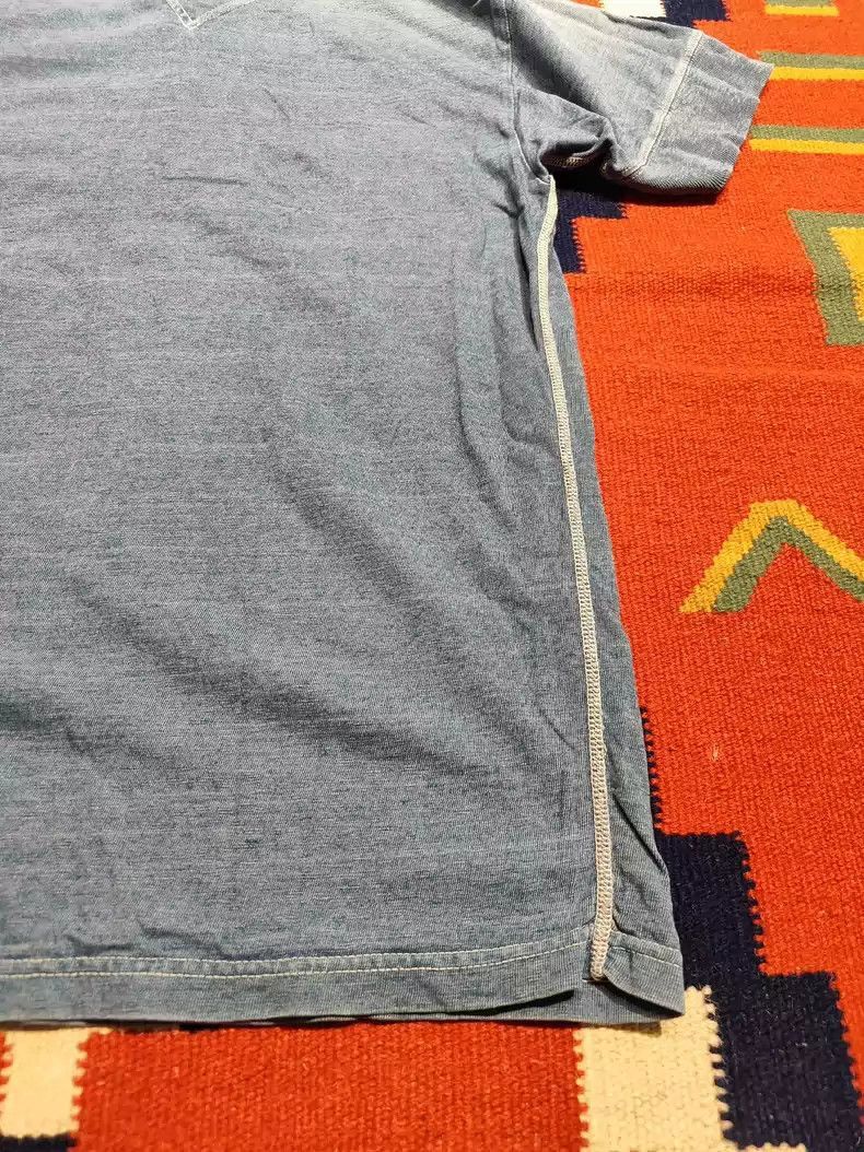 Kapital Kapital KAPITAL blue dyed Henley collar short sleeve-2507 Size US L / EU 52-54 / 3 - 7 Thumbnail