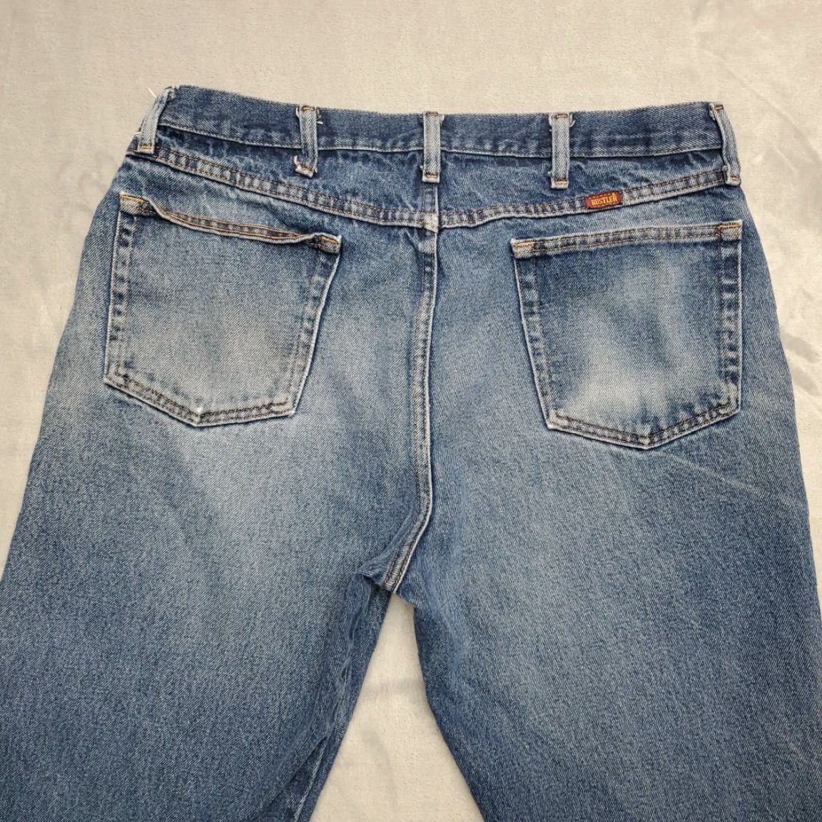 Denime VINTAGE Rustler Jeans Men 38x32 Blue Denim Straight Leg 100% Cotton Jeans Mens Casual Grunge Y2K 90s Size US 38 / EU 54 - 5 Thumbnail