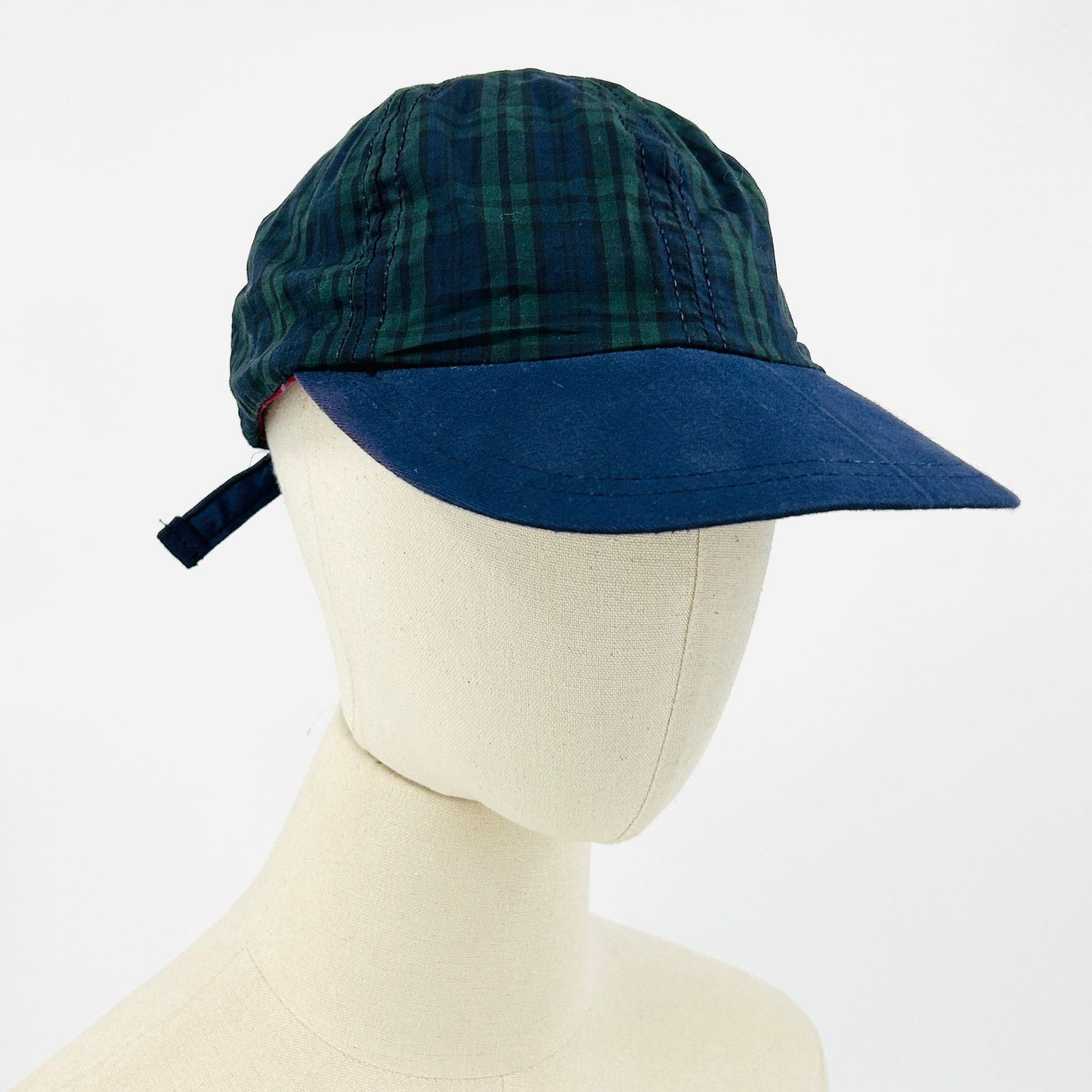 Gant Vintage 90s Navy Green Blackwatch Tartan Plaid Navy Bill Cap Size ONE SIZE - 1 Thumbnail