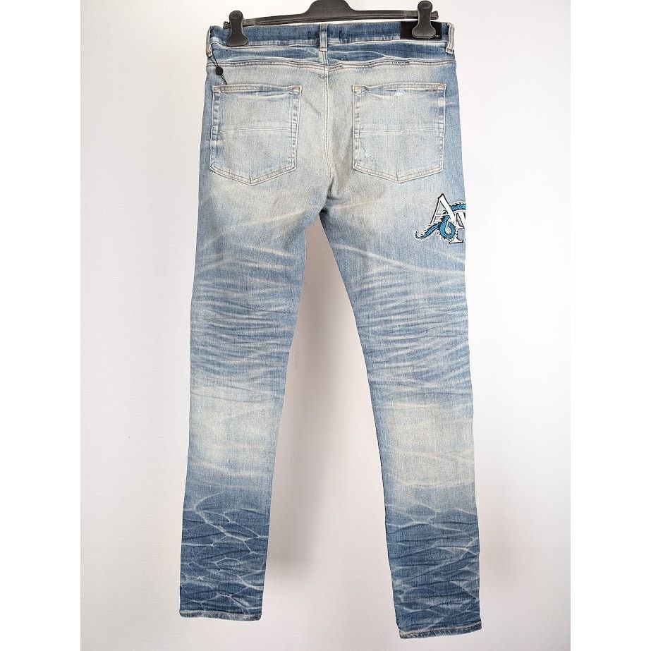 Amiri o1rshd1 Dragon MX1 Jeans in Vintage Indigo Size US 36 / EU 52 - 12 Thumbnail