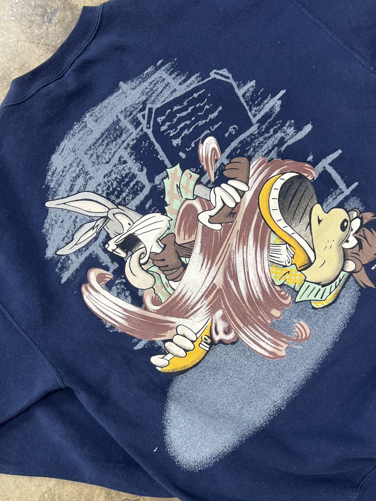 Vintage × Warner Bros Vintage 1995 Bugs Bunny Taz Skateboard Fight Crewneck Large Size US L / EU 52-54 / 3 - 4 Thumbnail