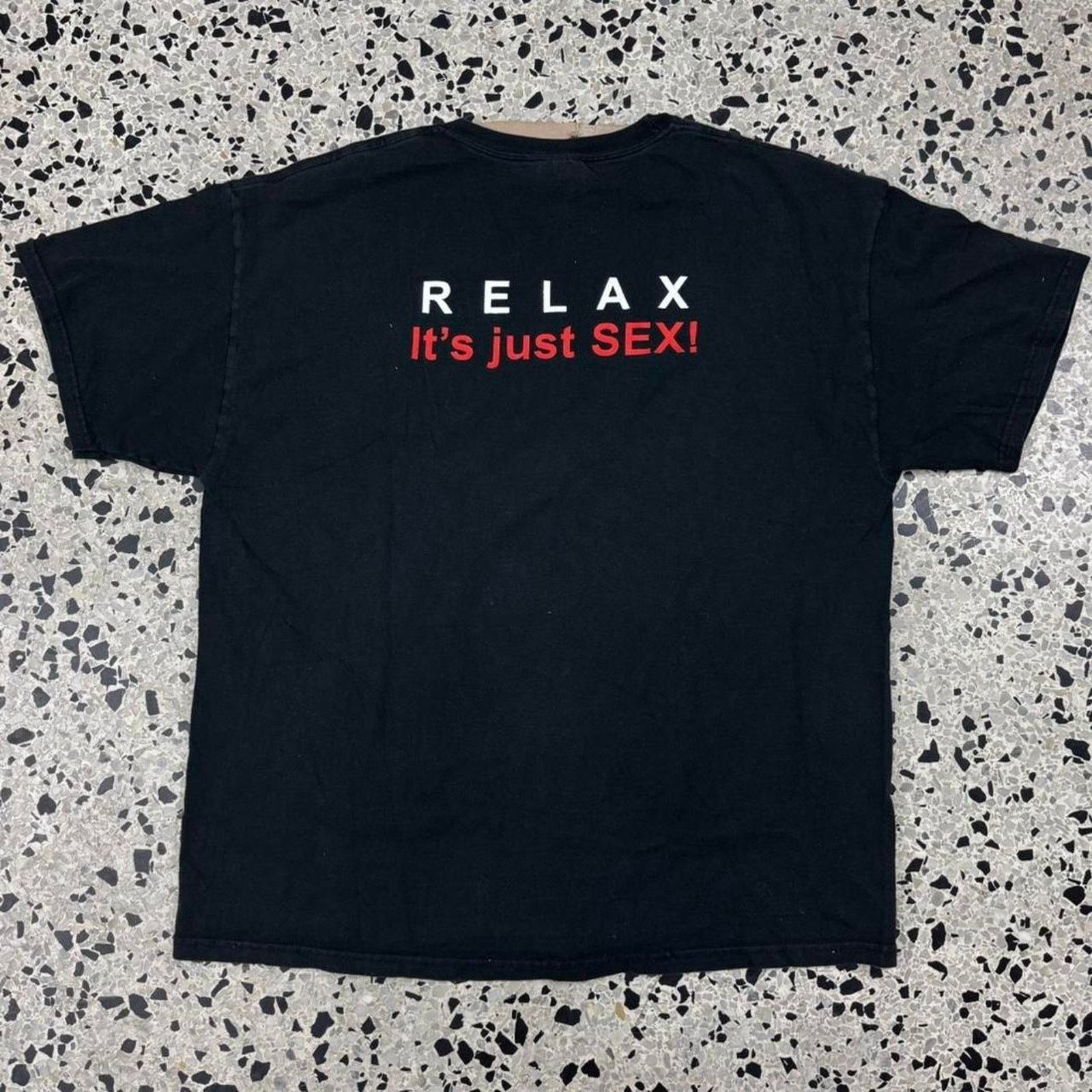 Playboy × Vintage VINTAGE Y2K HUSTLER STAFF RELAX IT’S JUST SEX PROMO TEE: Size US XL / EU 56 / 4 - 4 Thumbnail
