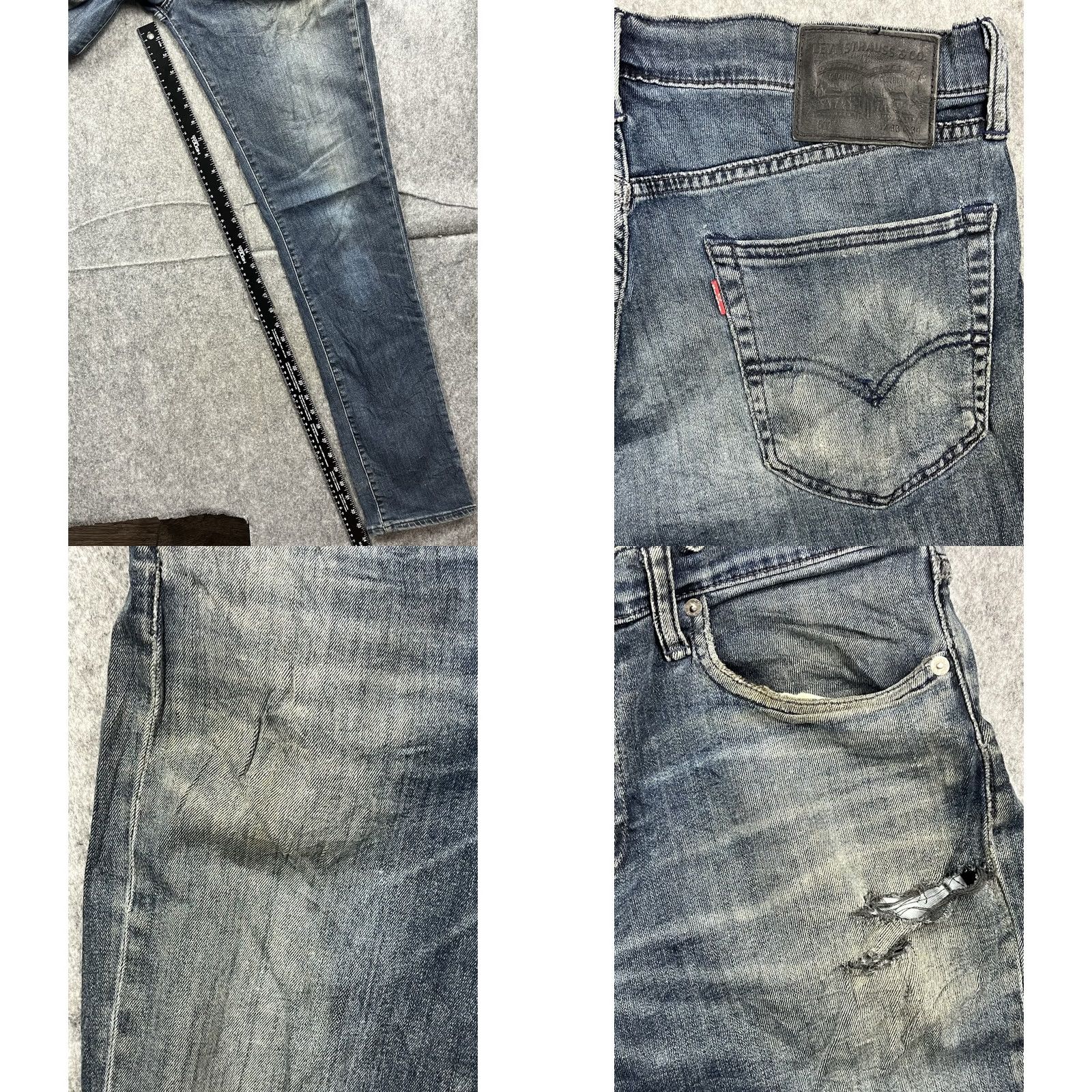 Levi's VTG Levi's 511 Jeans Men Slim Straight Denim Distressed Size 33x34 Blue Logo 5-Pocket Size US 33 - 8 Thumbnail