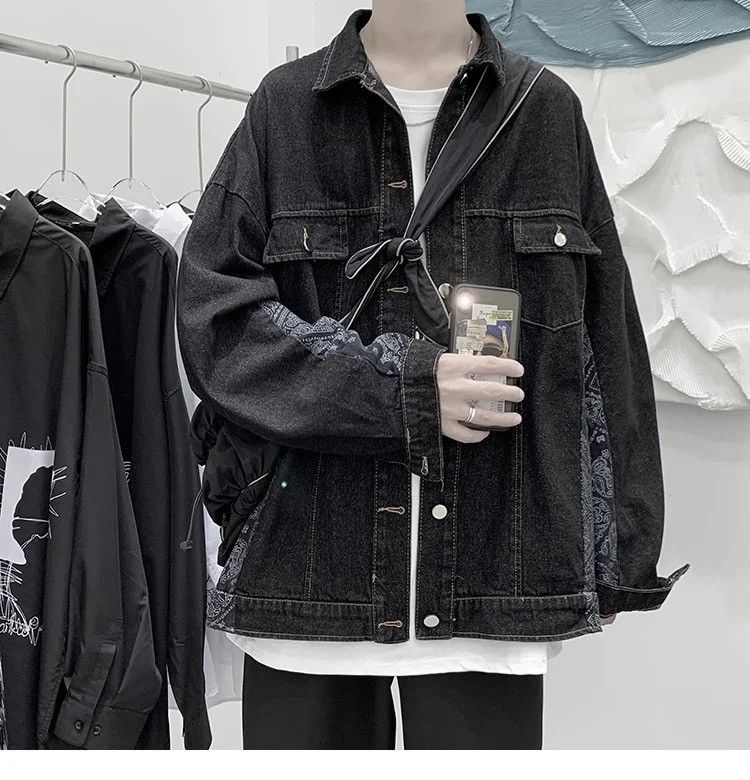 Japanese Brand 💥New Limited Release Side Bandana Denim Jacket Size US L / EU 52-54 / 3 - 6 Thumbnail