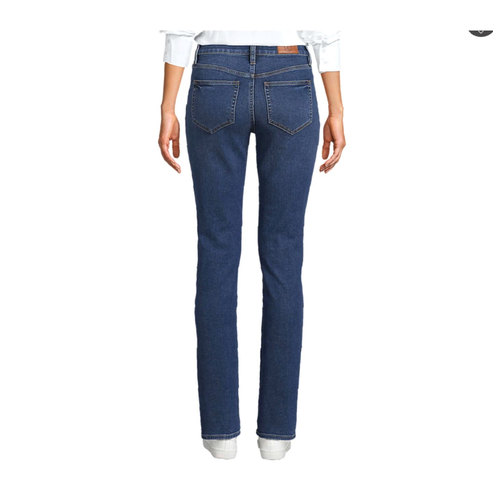 Lands' End Lands' End Womens Recover Mid Rise Straight Leg Jeans-Size 4 Blue Size 27" / US 4 / IT 40 - 3 Thumbnail