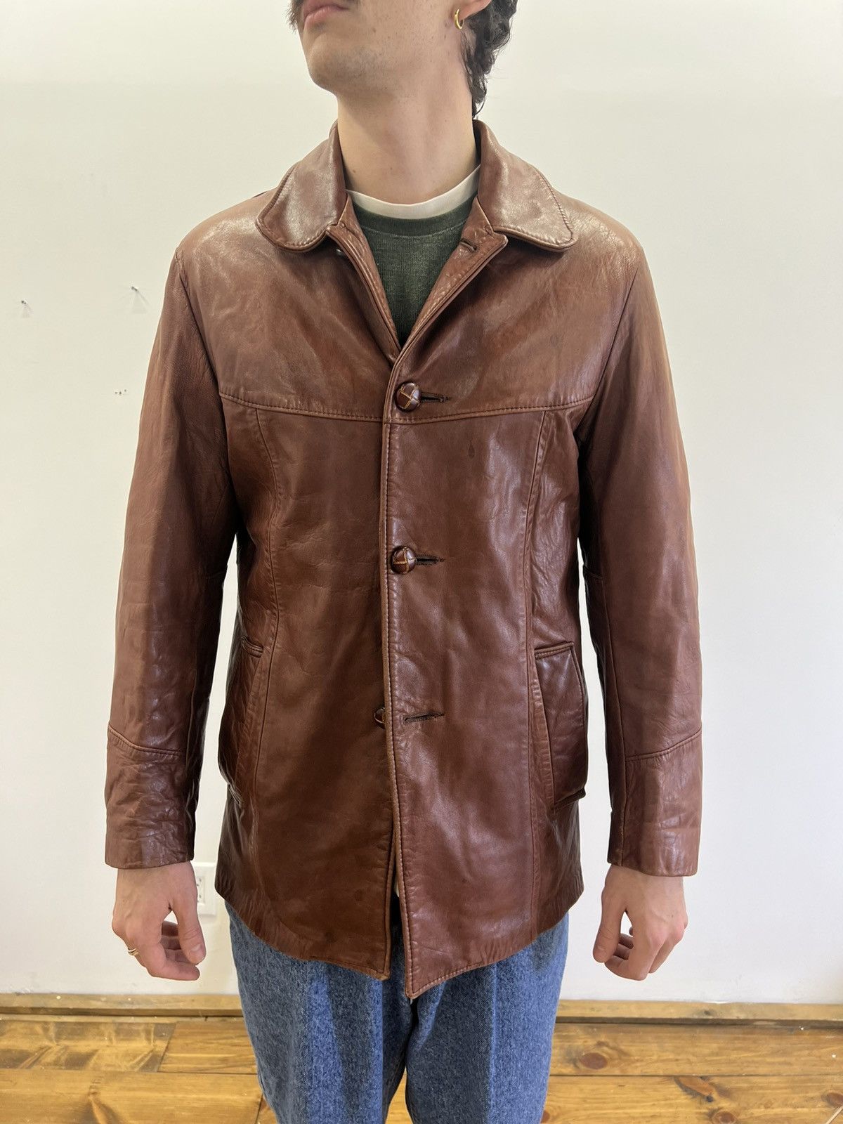Weber Webers Deerskin vintage leather coat Size US L / EU 52-54 / 3 - 11 Thumbnail
