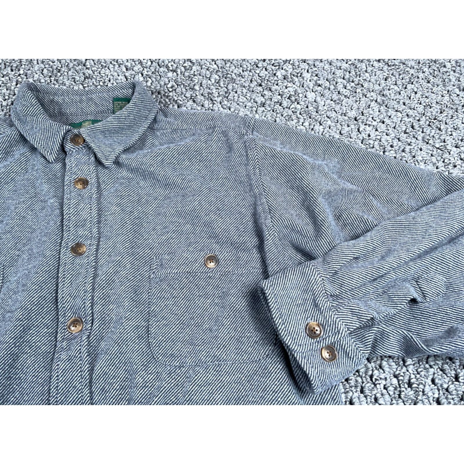 Orvis Orvis Heavyweight Flannel Shirt Men XL Gray Cotton Workwear Outdoor Grunge Button-Up Long Sleeve Casual Size US XL / EU 56 / 4 - 4 Thumbnail