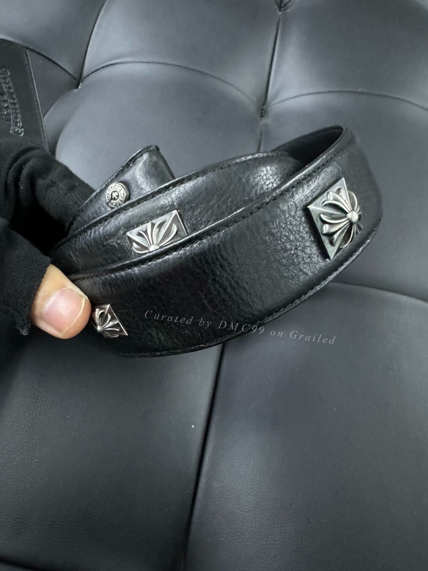 Chrome Hearts Chrome Hearts Cross Silver Rivet Belt Size ONE SIZE - 1 Thumbnail