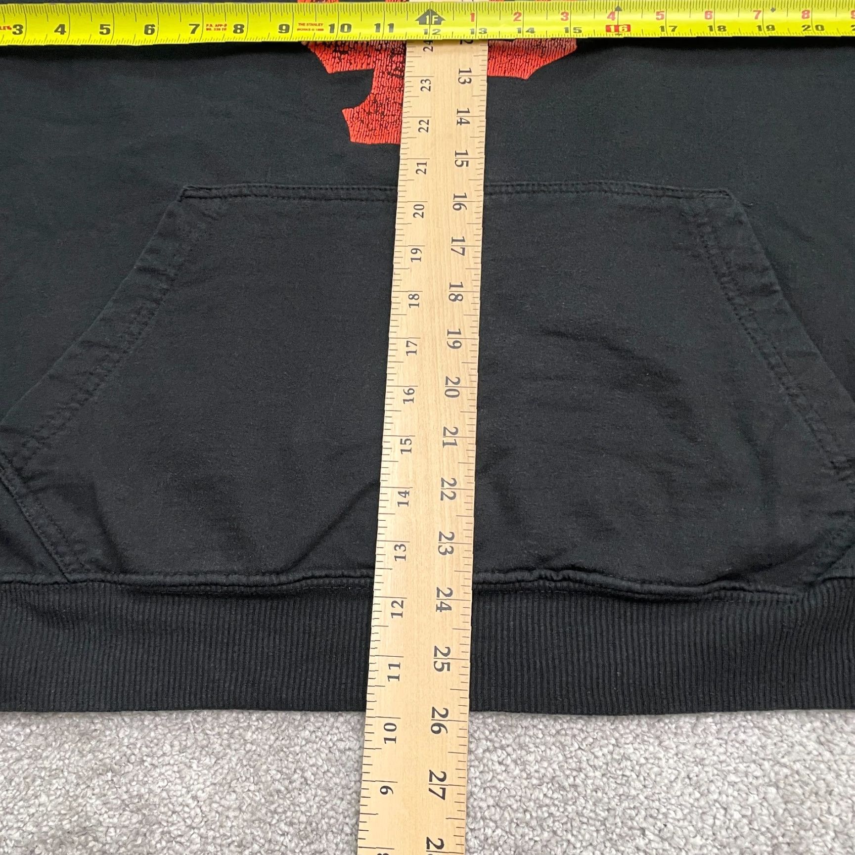 Vintage Stitches Hoodie Mens Large Black Graphic Fleece Pullover Outdoor Shirt Sweatshirt Size US L / EU 52-54 / 3 - 7 Thumbnail