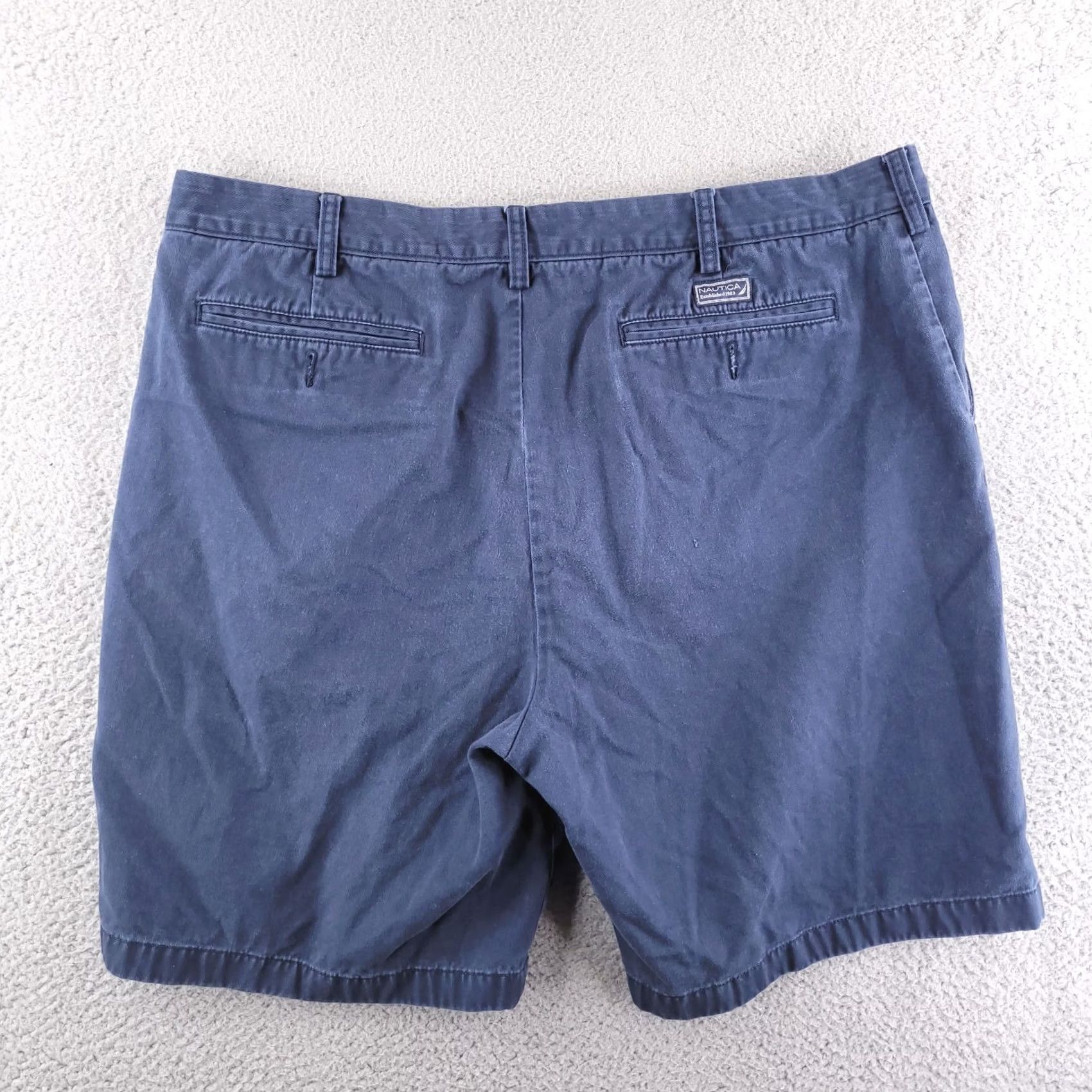 Nautica Nautica Shorts Mens 42 Blue Chino Distressed Navy Flat Front Casual Size US 42 / EU 58 - 5 Thumbnail