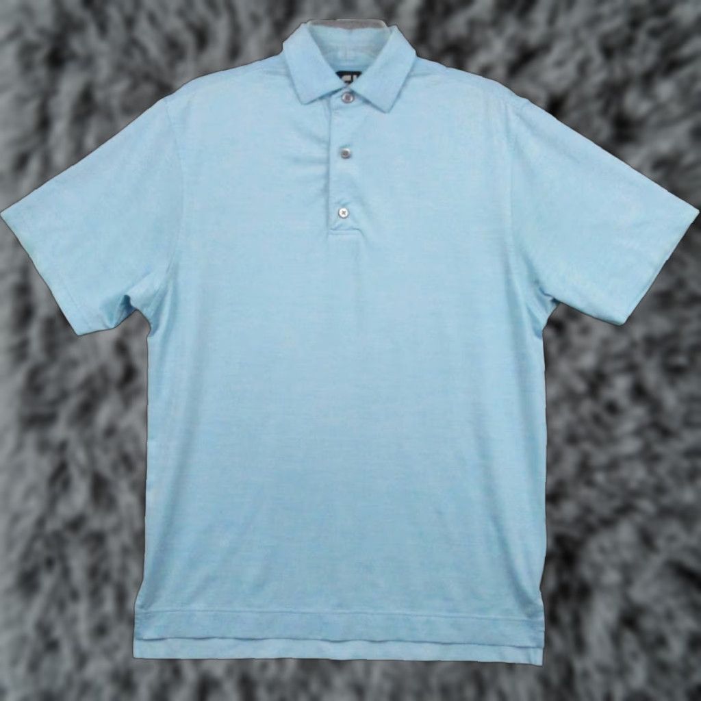 Vintage FJ Polo Shirt Large Mens Short Sleeve Golf Sky Peach Blur Stretch Footjoy Shirt Size US L / EU 52-54 / 3 - 1 Thumbnail
