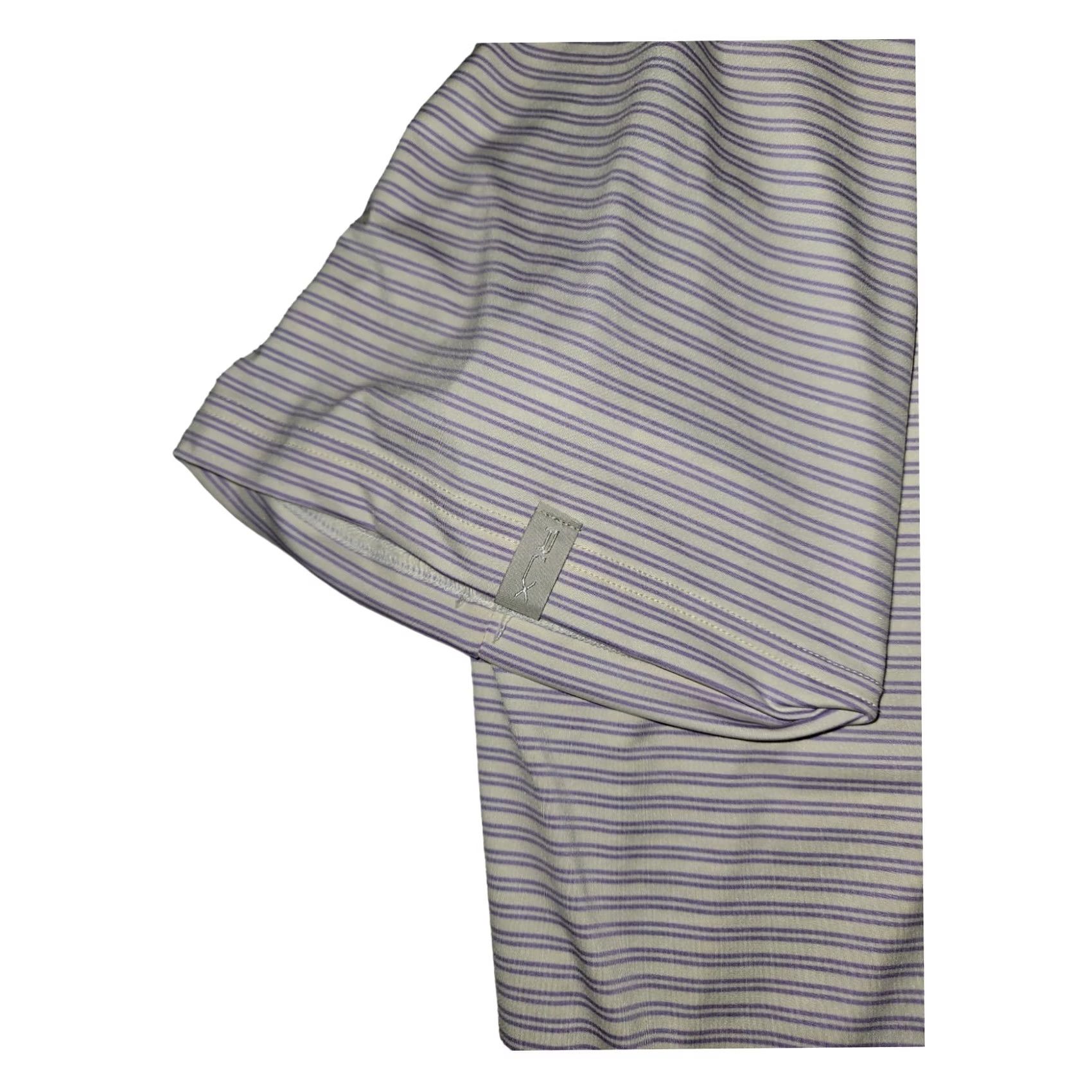 RLX Ralph Lauren RLX Ralph Lauren Polo Golf Active Preppy Striped Shirt Mens L White/Purple Size US L / EU 52-54 / 3 - 5 Thumbnail