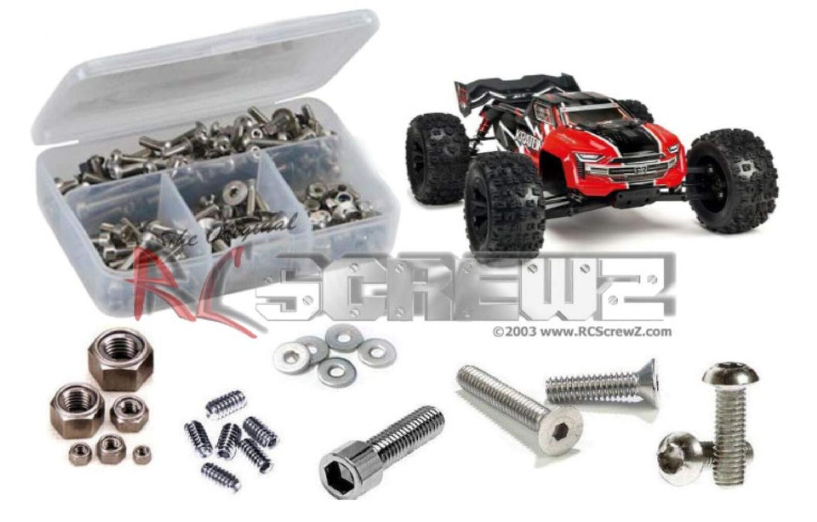 Branded Leather Stainless Screw Kit Arrma RC Kraton 6S BLX Ver.4(#106040) Size ONE SIZE - 1 Thumbnail