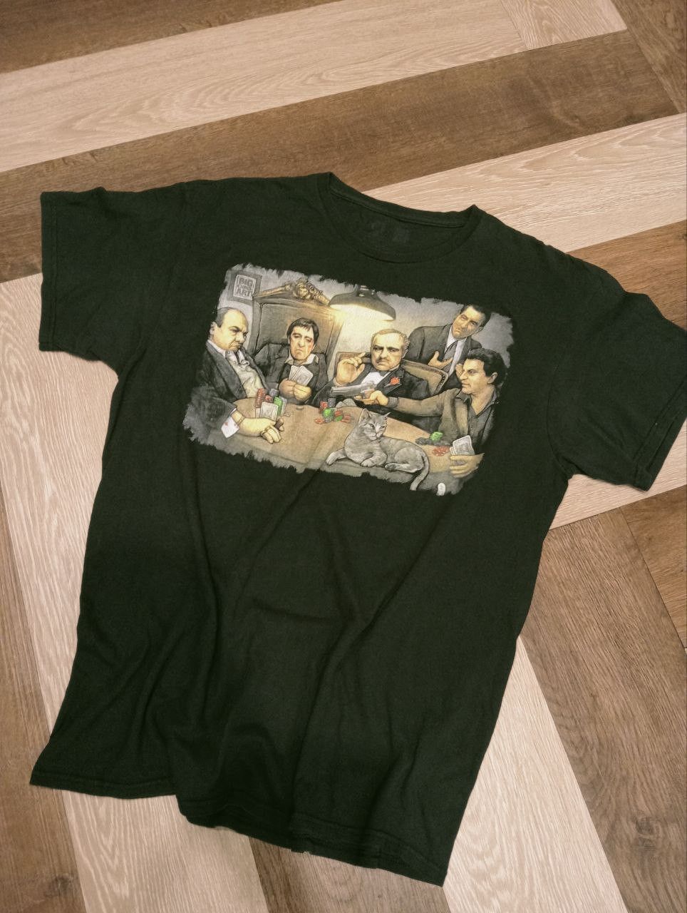 Vintage GDA GANGSTER PLAYING POKER BIG CHRIS ART TEES Size US L / EU 52-54 / 3 - 2 Thumbnail