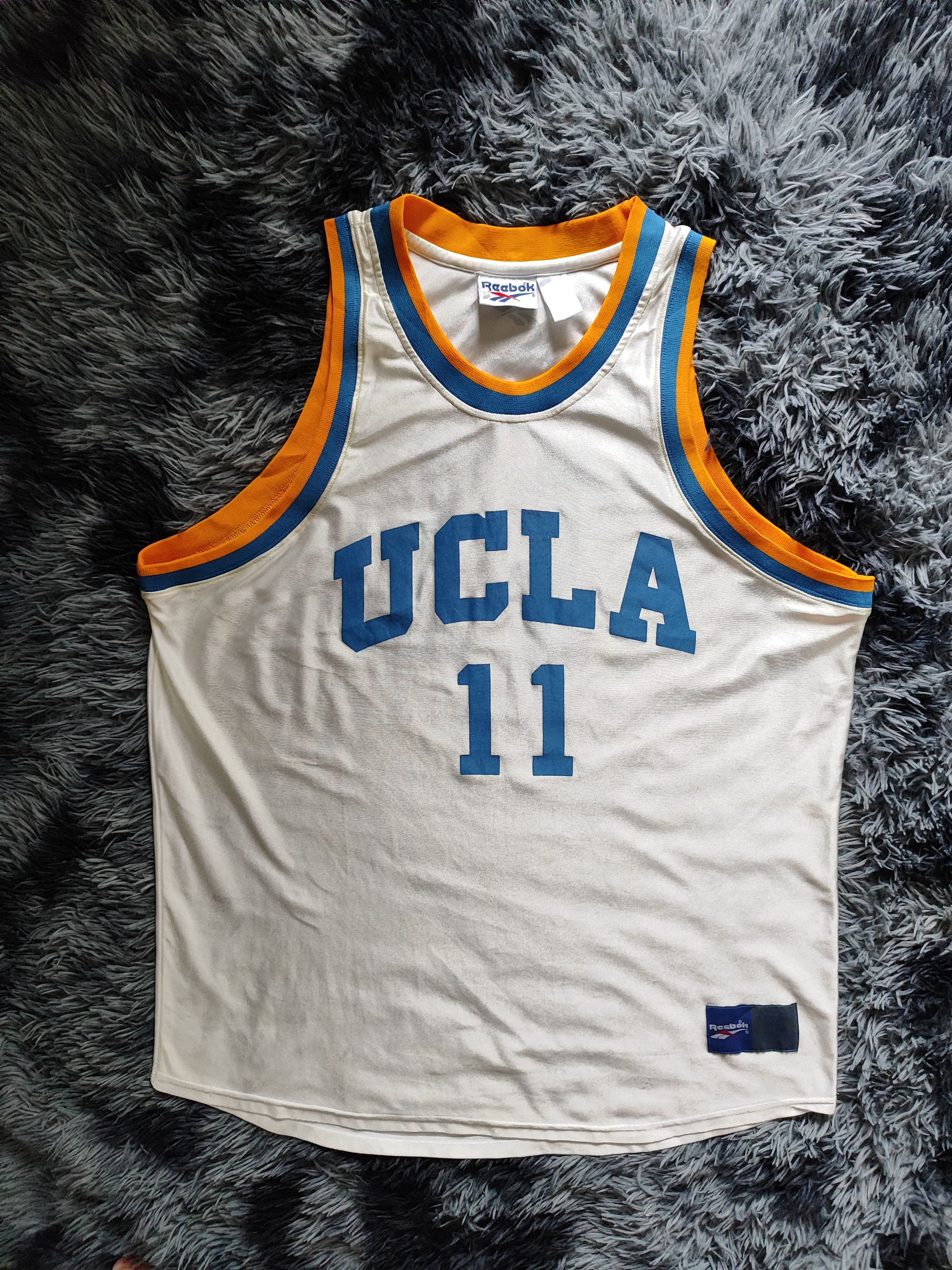 image of Vintage Reebok Ucla Jersey 11 Tyus Edney in Cream/White, Men's (Size XL)