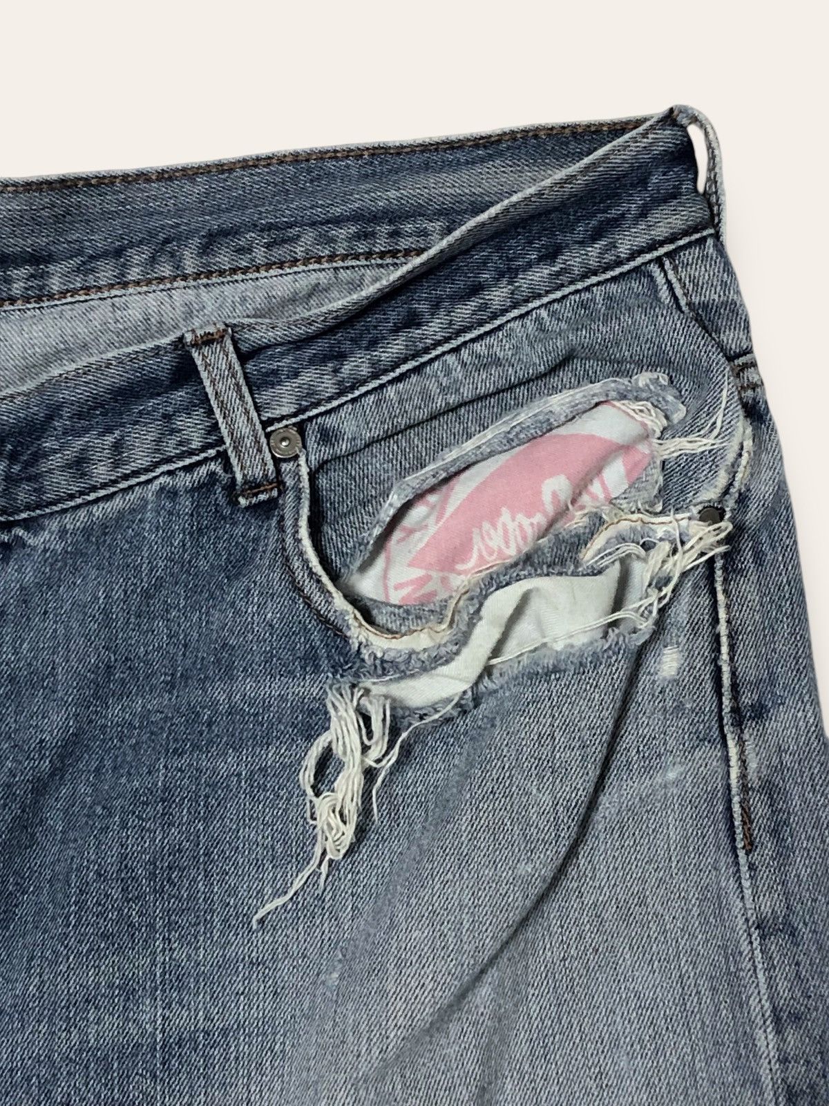 Jean Vintage LEE COOPER Distressed Baggy Wide Jeans Size US 38 / EU 54 - 8 Thumbnail