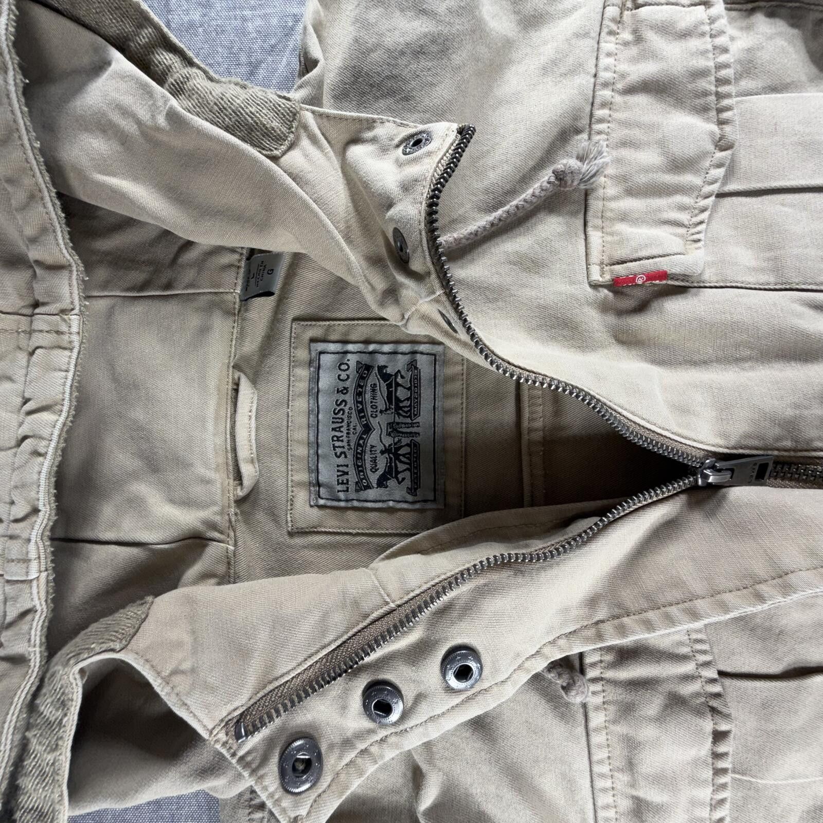 Levi's Levi's Jacket Women's L Khaki Hooded Utility Military Field Size L / US 10 / IT 46 - 3 Thumbnail