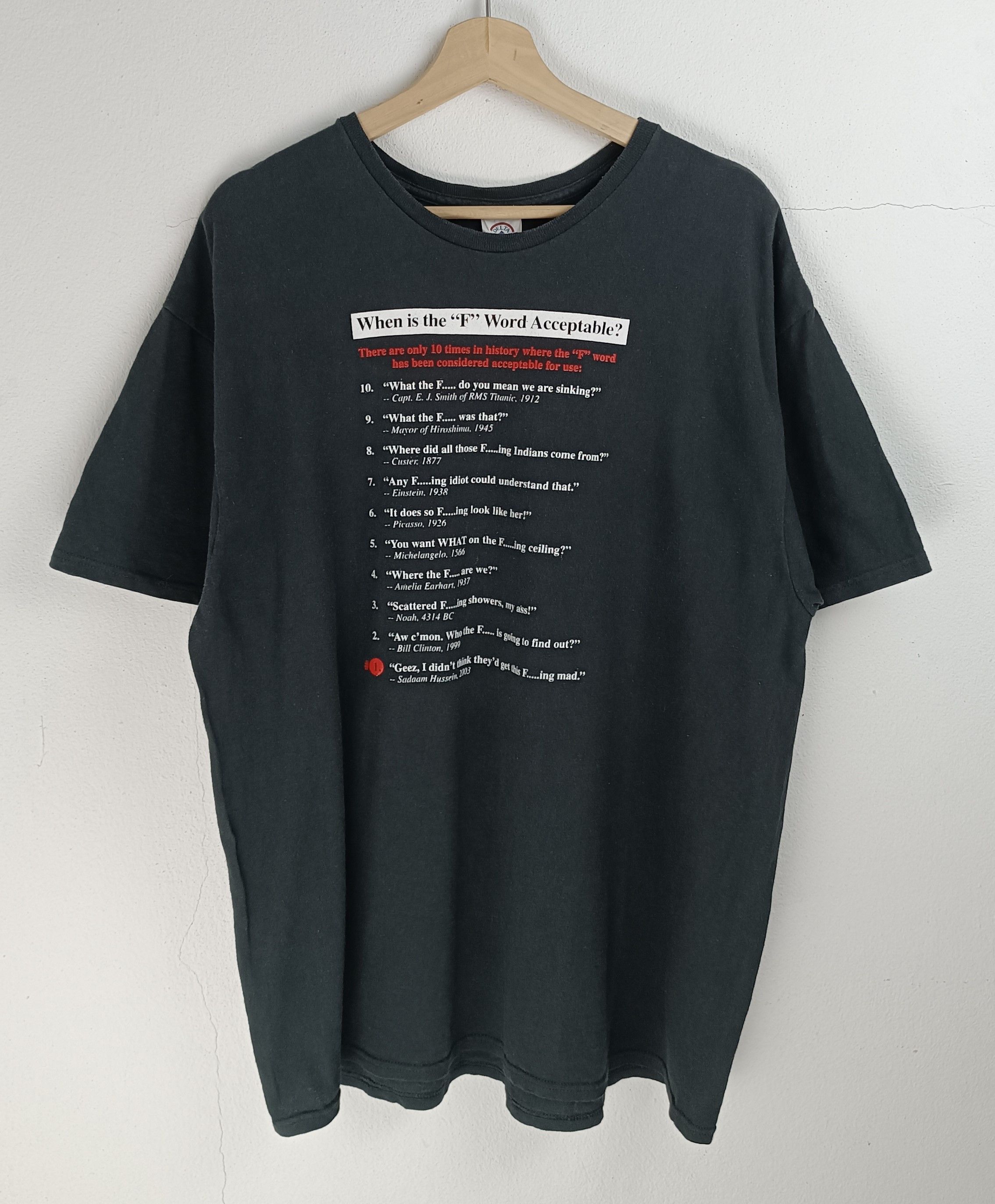 Vintage VINTAGE F WORDS ADULT FUNNY HUMOUR COMEDY y2k TEE Size US XL / EU 56 / 4 - 3 Thumbnail