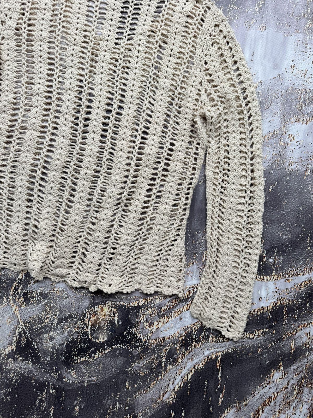 Vintage Vintage Mesh Knit Long Sleeve Size M / US 6-8 / IT 42-44 - 7 Thumbnail