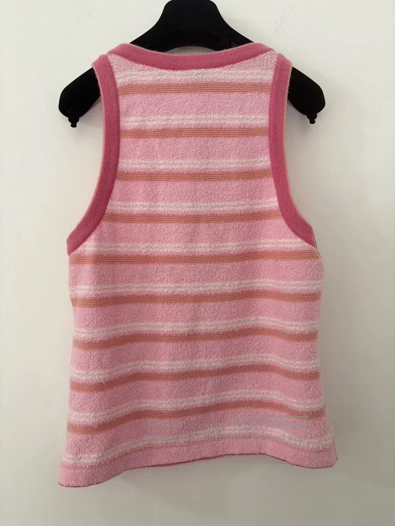 Chanel Chanel Pink towel fabric striped vest Size XS / US 0-2 / IT 36-38 - 2 Thumbnail