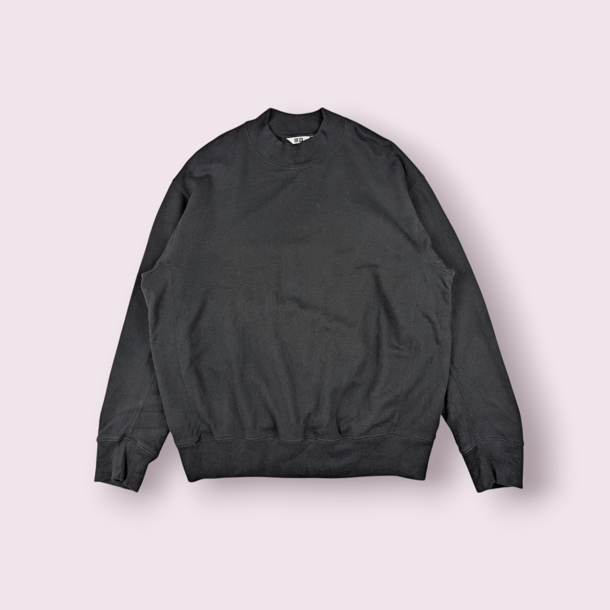Uniqlo UNIQLO U Black Plain Jumper Sweatshirt Size US XL / EU 56 / 4 - 1 Thumbnail