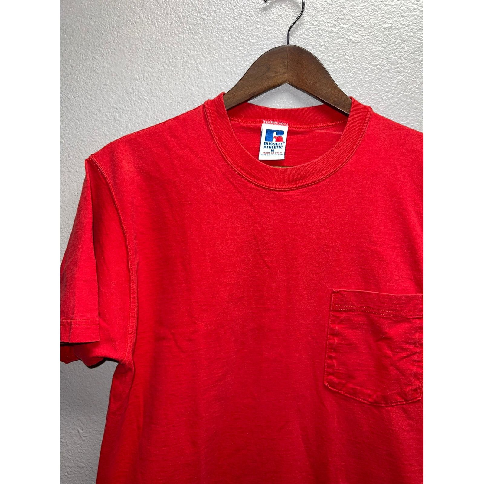 Russell Athletic 90s Vintage Russell Athletic USA Made Red Blank Shirt VTG M Size US M / EU 48-50 / 2 - 3 Thumbnail