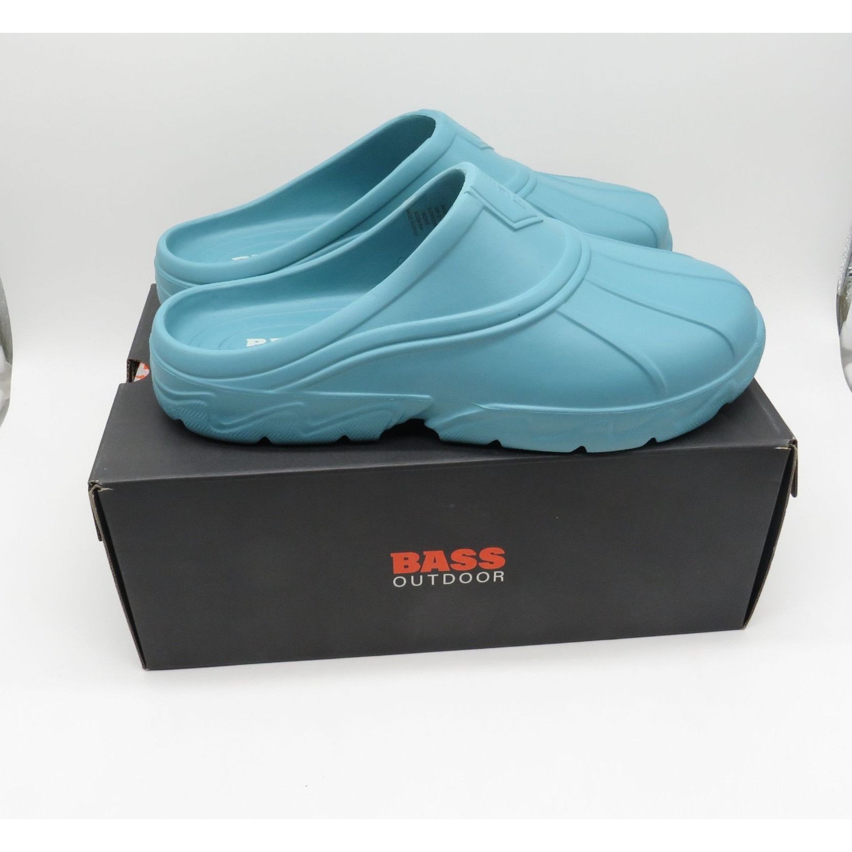 Bass Bass Outdoor Men's Blue Slip-On Clogs Treaded Soles 9 NWB Size US 9 / EU 42 - 1 Thumbnail