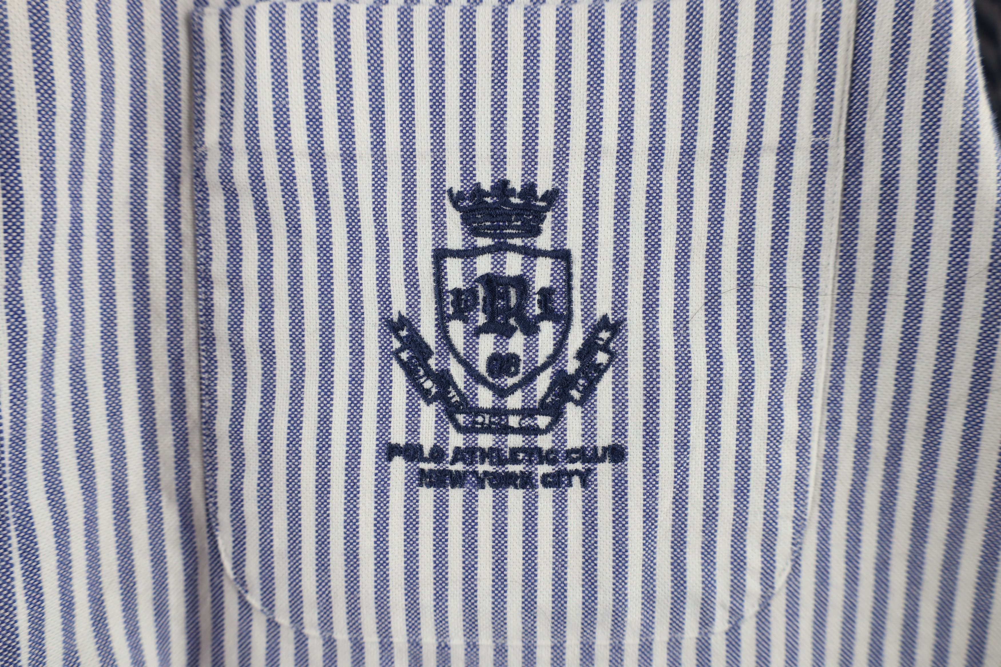 Ralph Lauren × Vintage Vintage 90s Ralph Lauren Striped Athletic Club Button Shirt Size US L / EU 52-54 / 3 - 6 Thumbnail